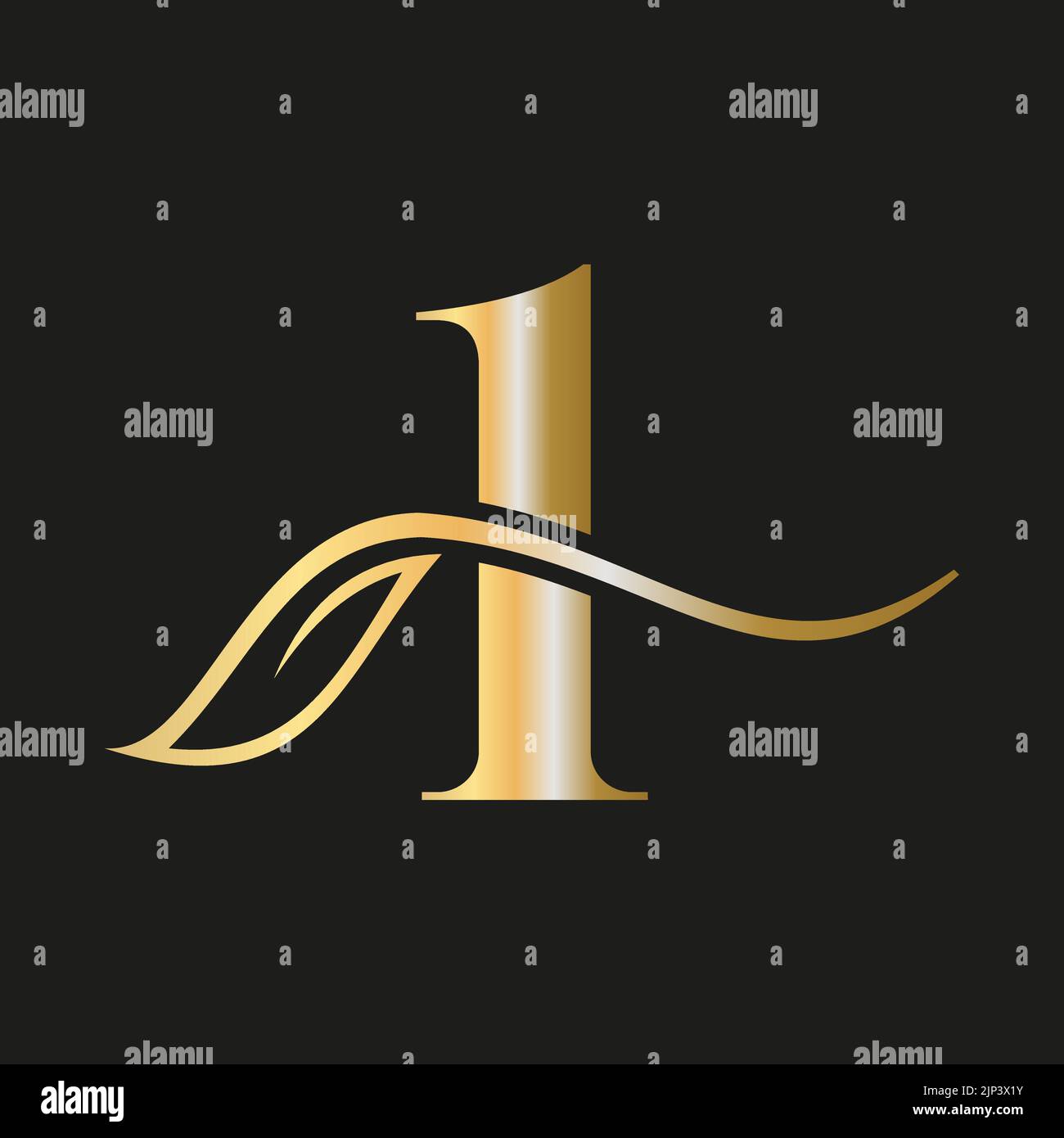 Letter 1 Beauty Flower Luxury Logo with Creative Concept Elegant ...