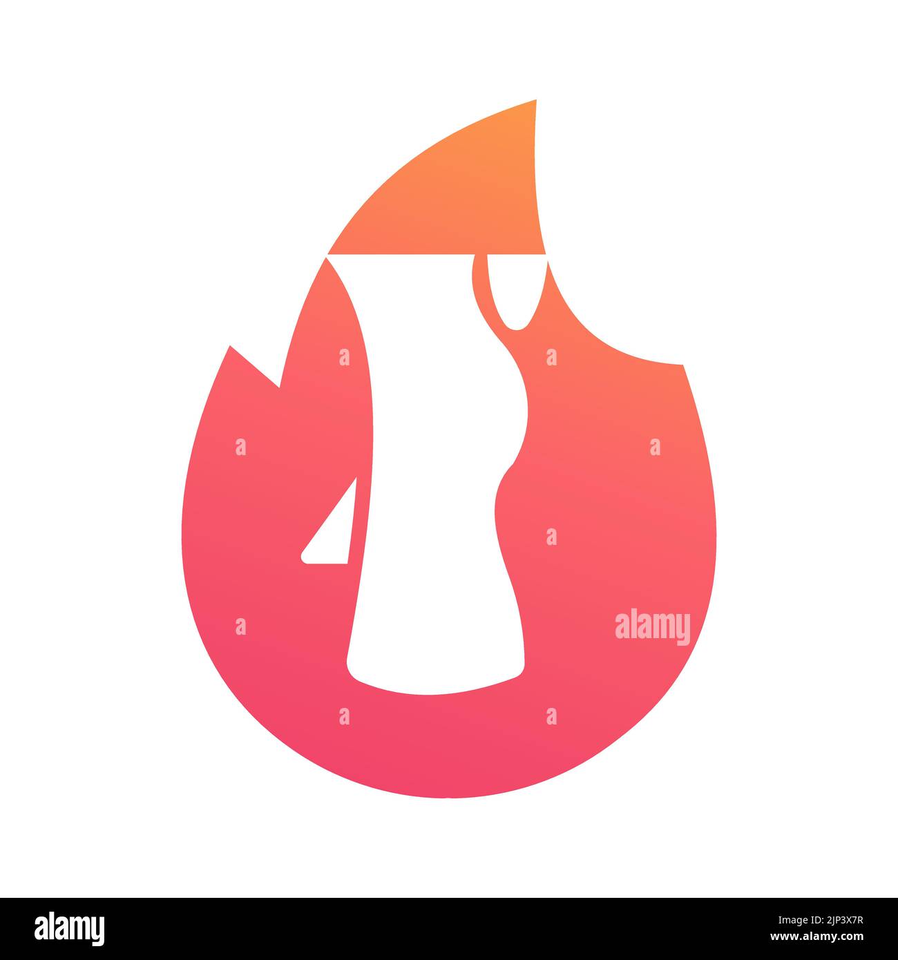 Foot Care Logo Concept with Fire Shape. Foot Surgery and Treatment Logo Stock Vector