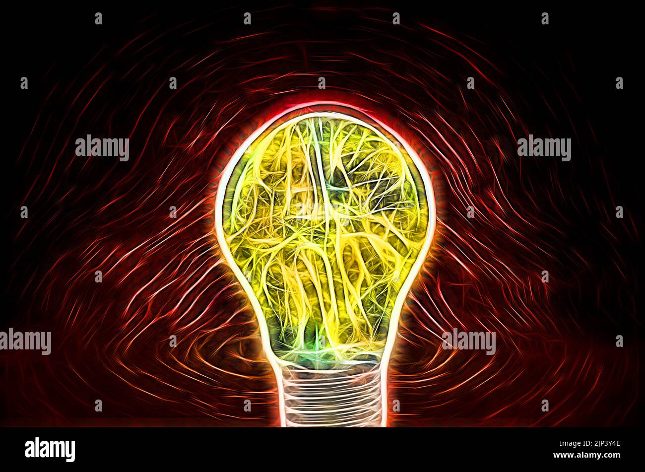 Abstract incandescent light bulb burned out, illustration design Stock Photo Alamy