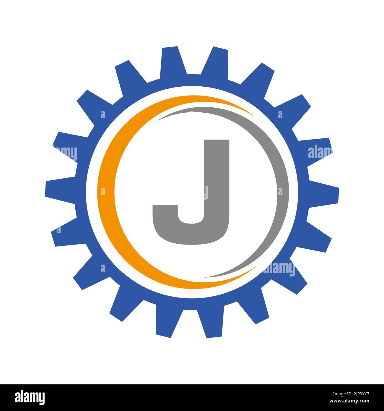 Letter J Gear Logo Design Template. Automotive Gear Logo for Business ...