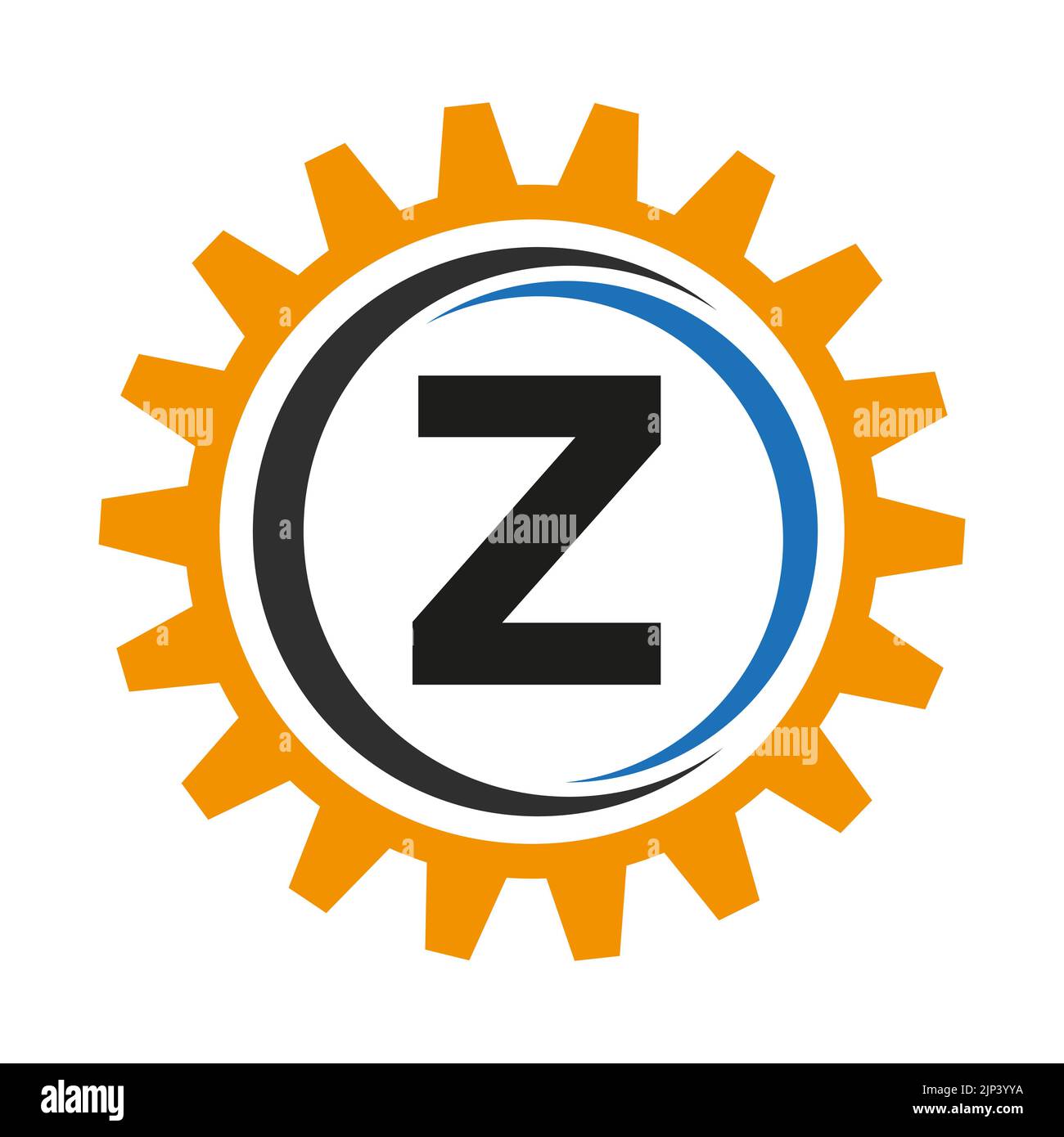Letter Z Gear Logo Design Template. Automotive Gear Logo for Business
