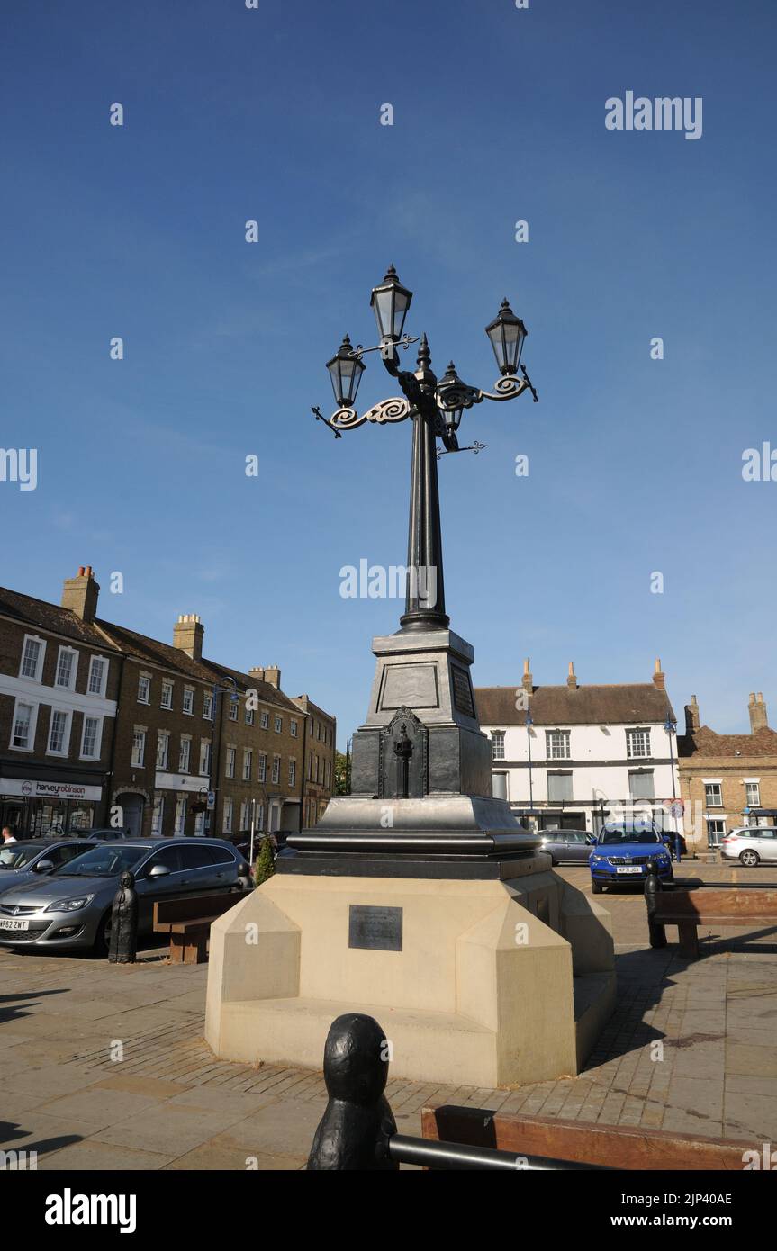The Pillar, Market Square, St Neots, Cambridgeshire Stock Photo