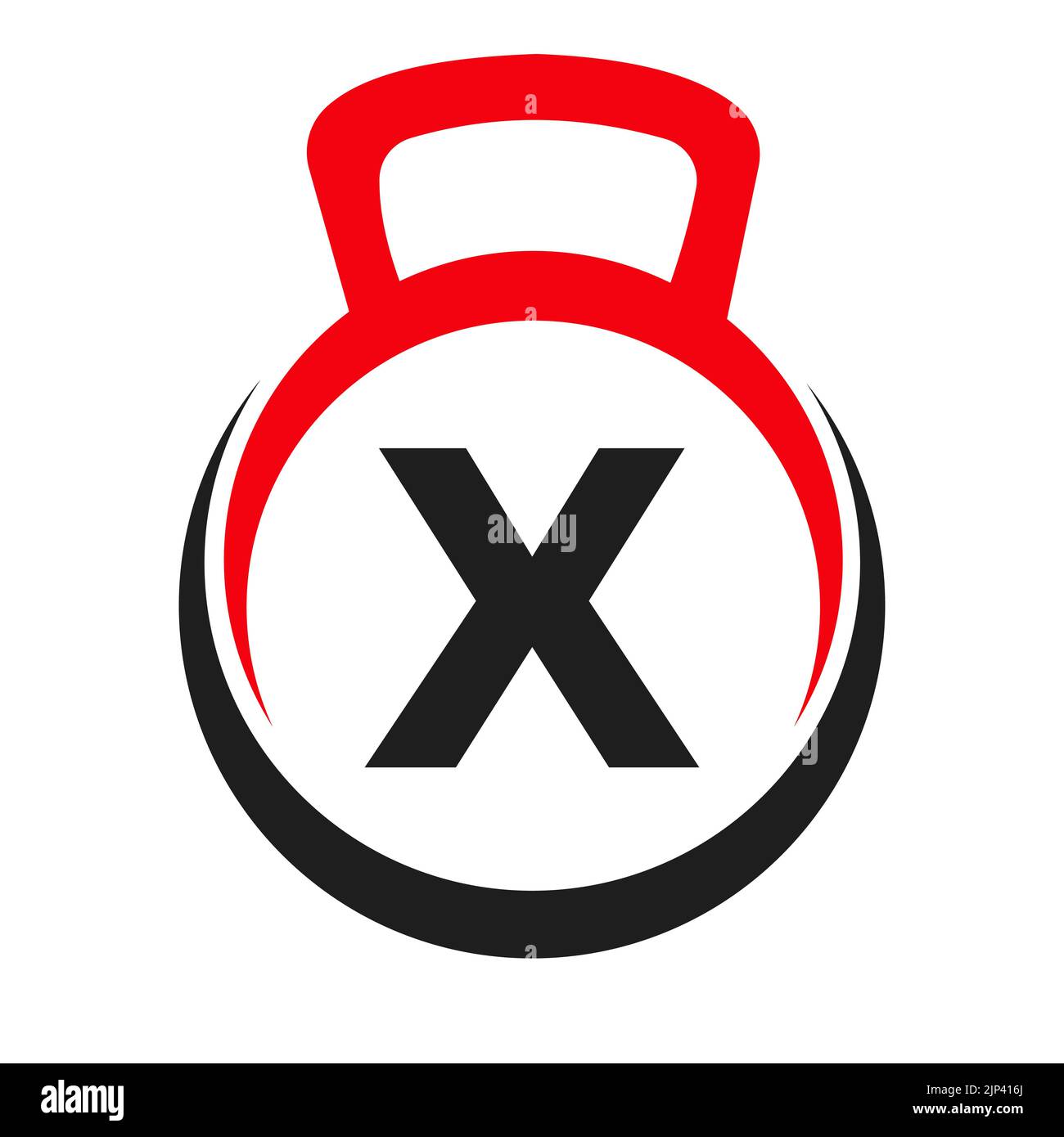 Letter X Fitness Gym Logo Vector Template. Fitness Logo Element on Alphabet X Symbol Stock Vector