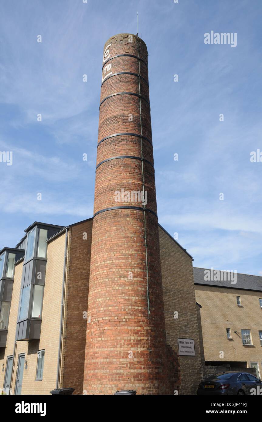 Chimney, Steam Flour Mill, St Neots, Cambridgeshire Stock Photo