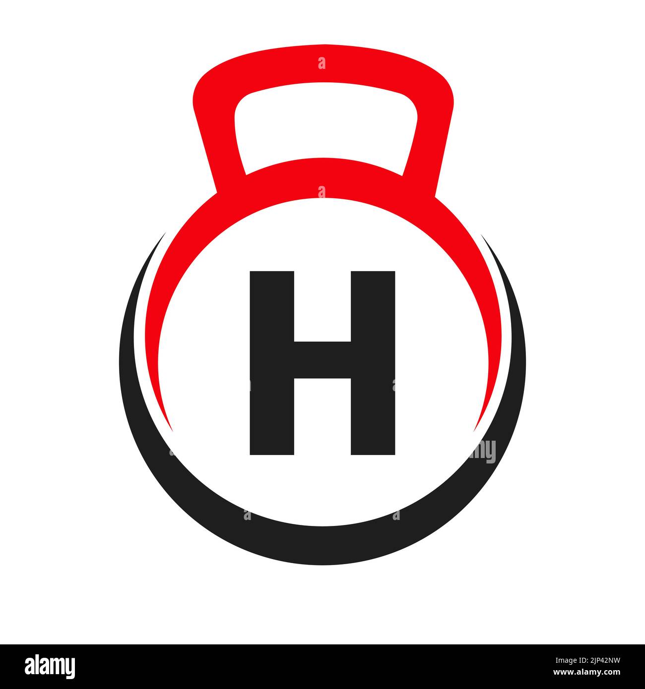 Letter H Fitness Logo Design . Sport Gym Logo Icon Design Vector