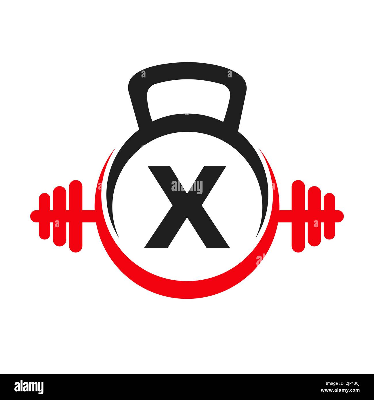 Letter X Fitness Logo Design . Sport Gym Logo Icon Design Vector