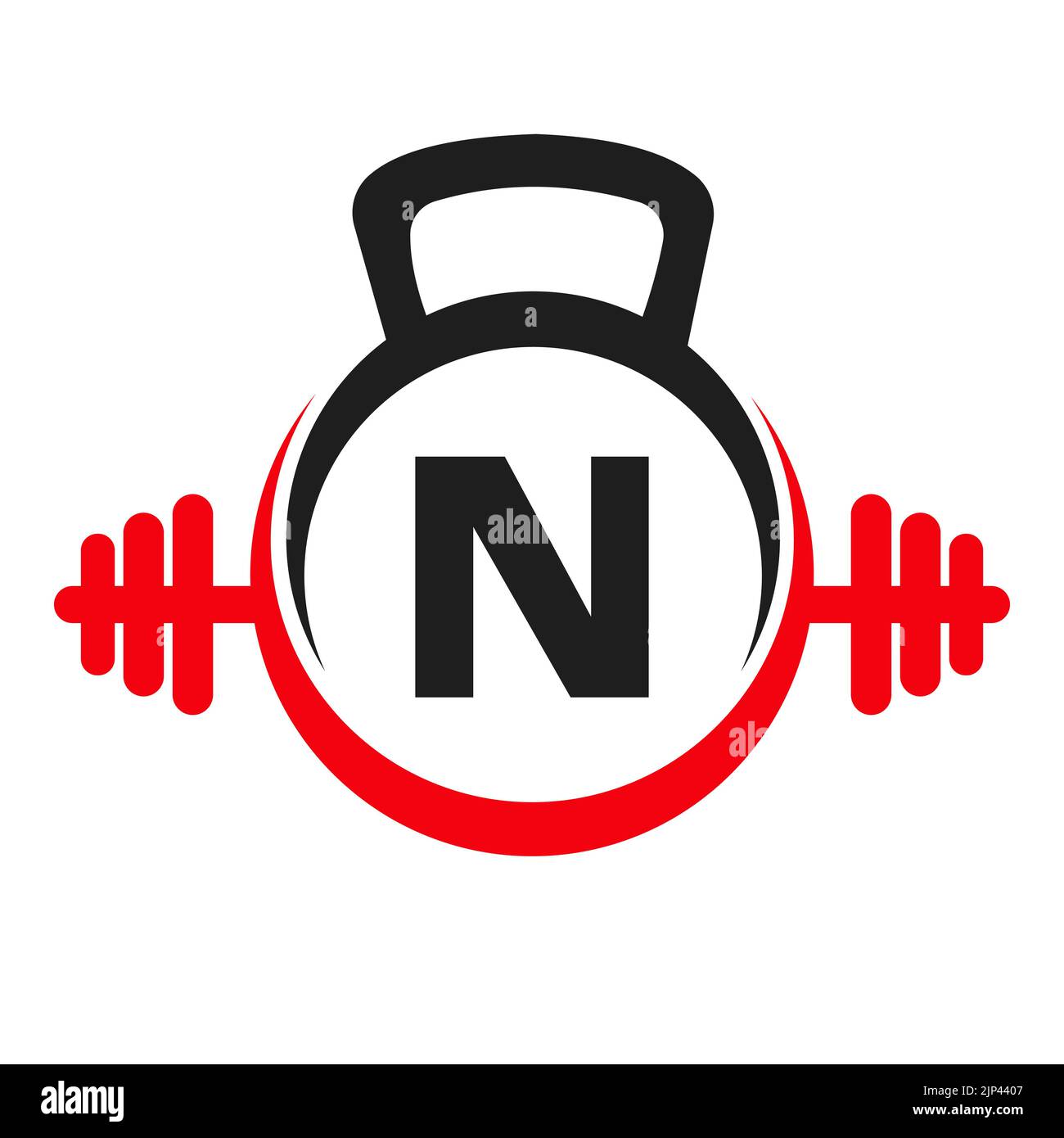 Letter N Fitness Logo Design . Sport Gym Logo Icon Design Vector