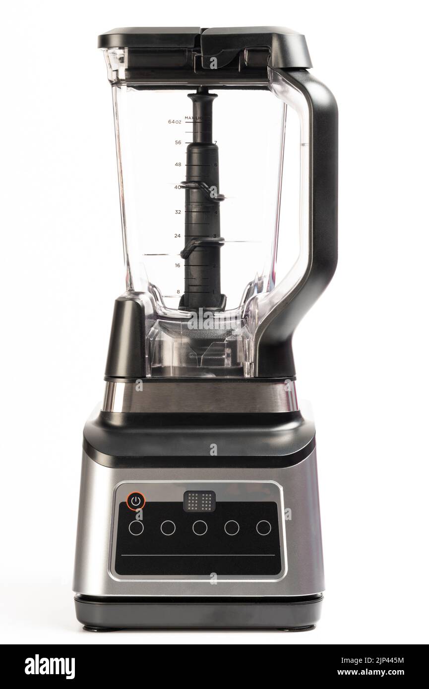 Real cook blender with screen front view isolated Stock Photo