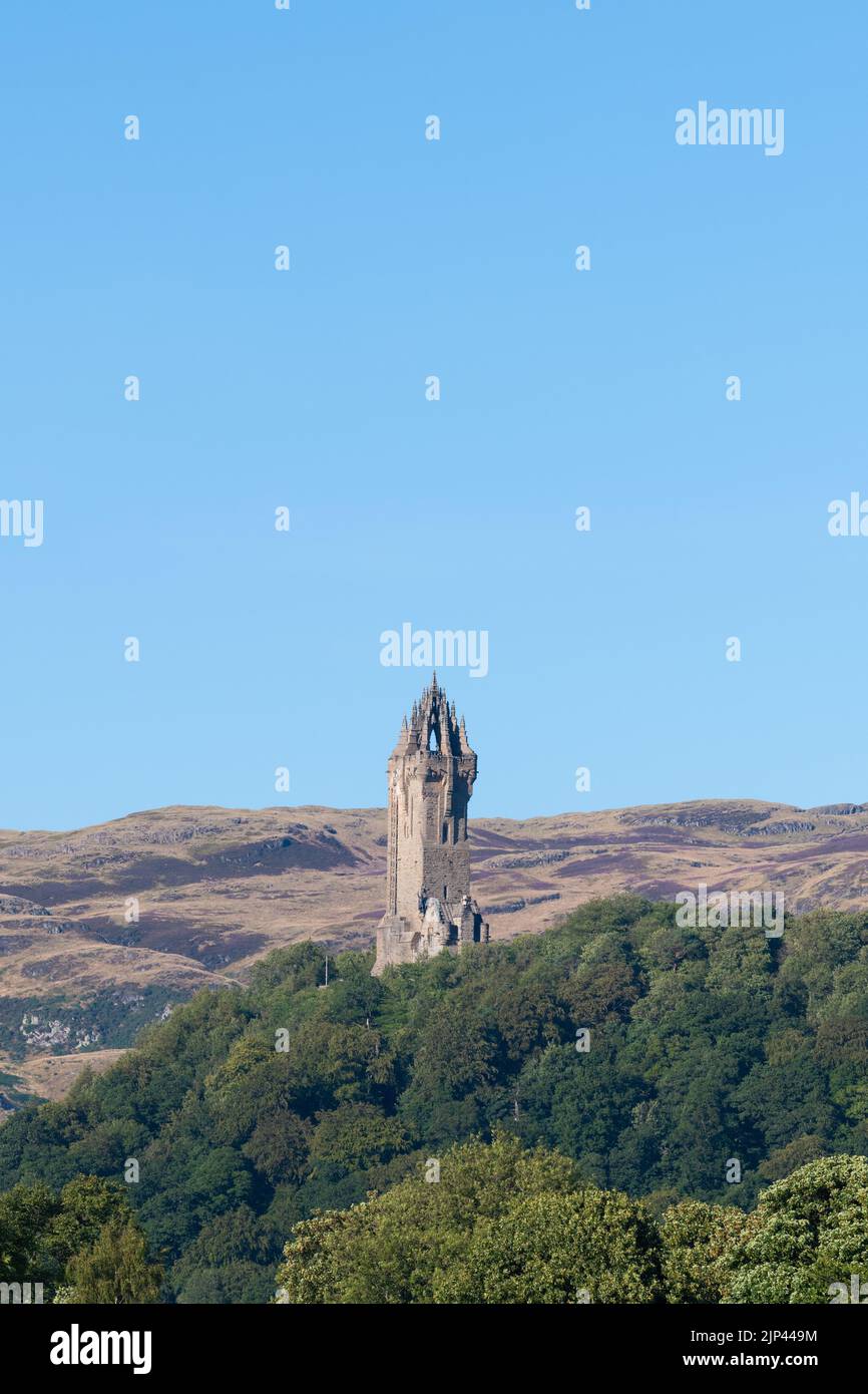 Wallace Monument, Dumyat and the Ochil Hills, Stirling, Scotland, UK Stock Photo