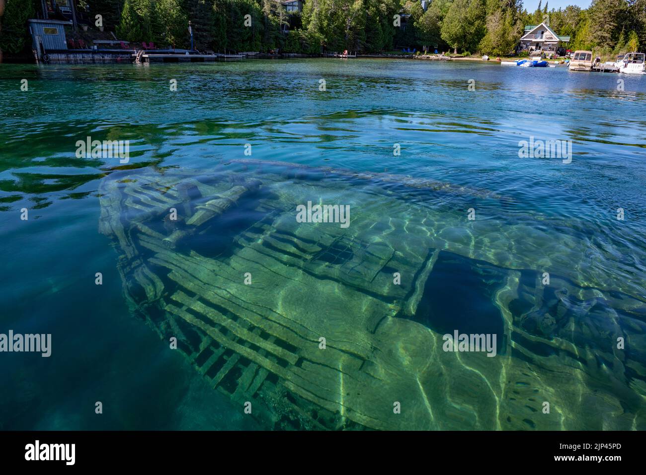 Sunken ship Tobermory canada Stock Photo Alamy