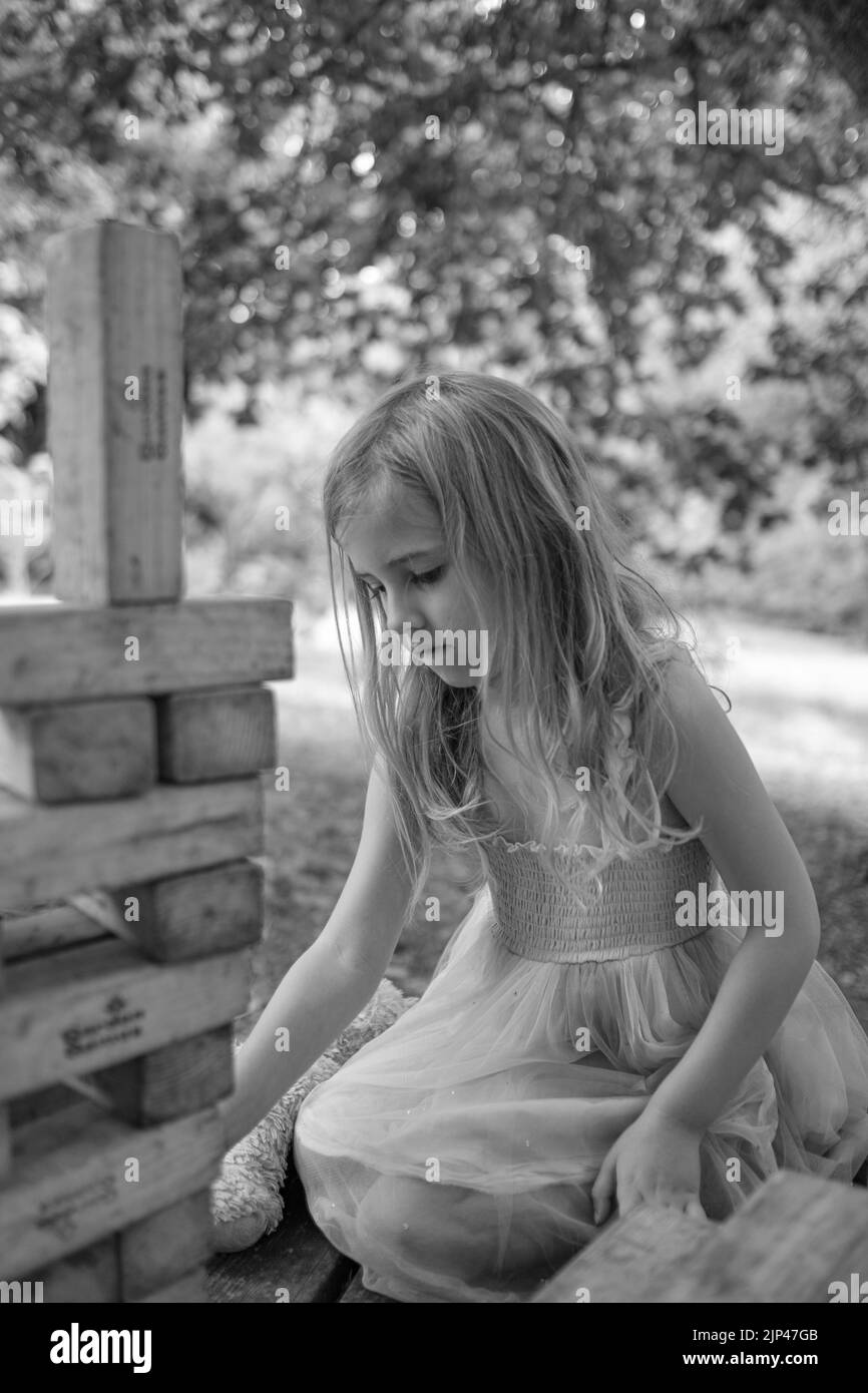 Young girl old man Black and White Stock Photos & Images Alamy