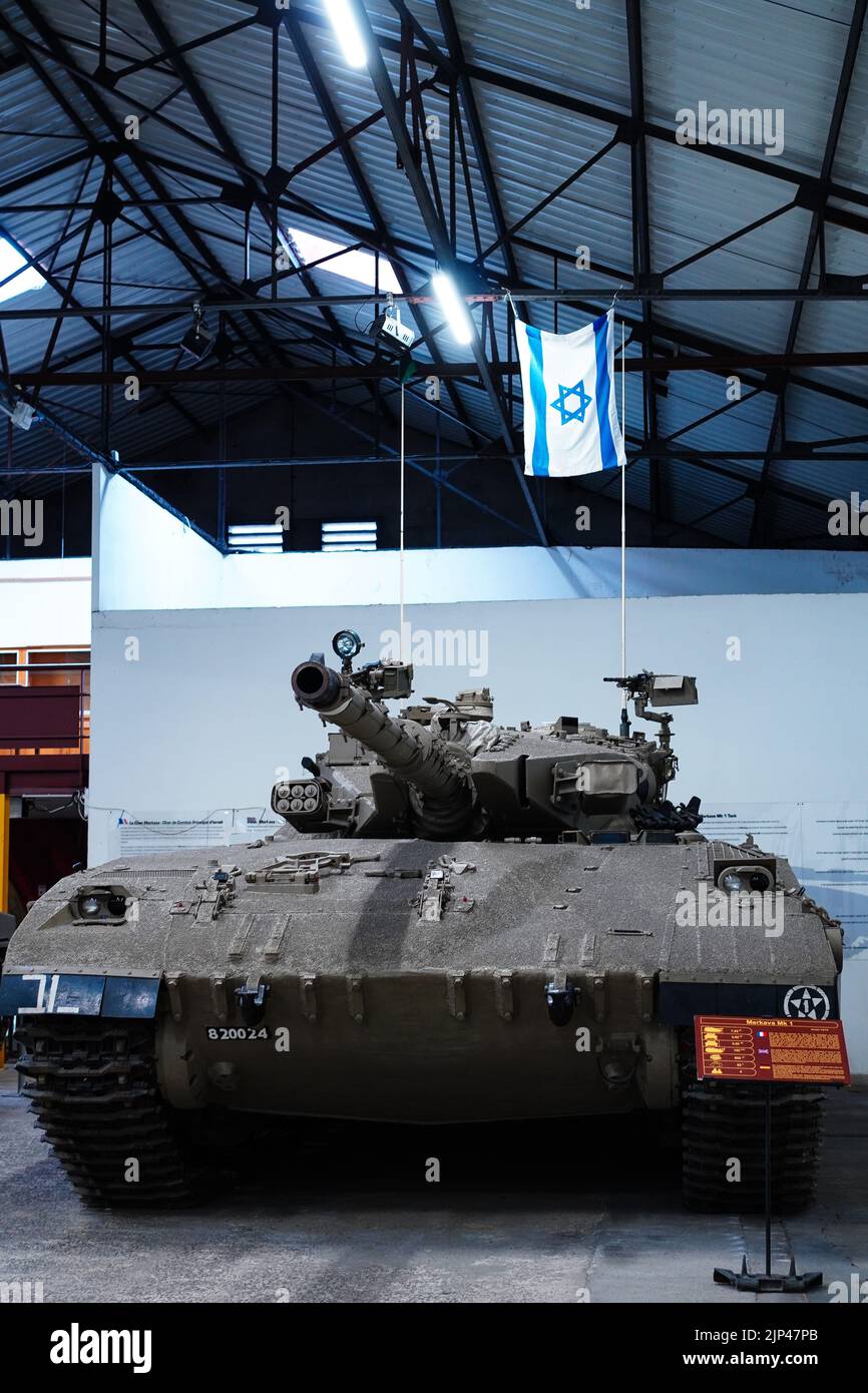 Merkava, main Israel battle tank, musée des Blindés in Saumur, France Stock Photo
