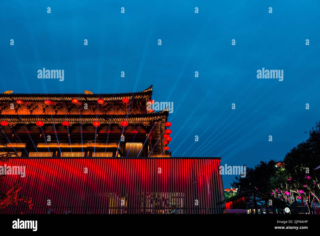 The architecture of Tang Dynasty style in Xian,China Stock Photo