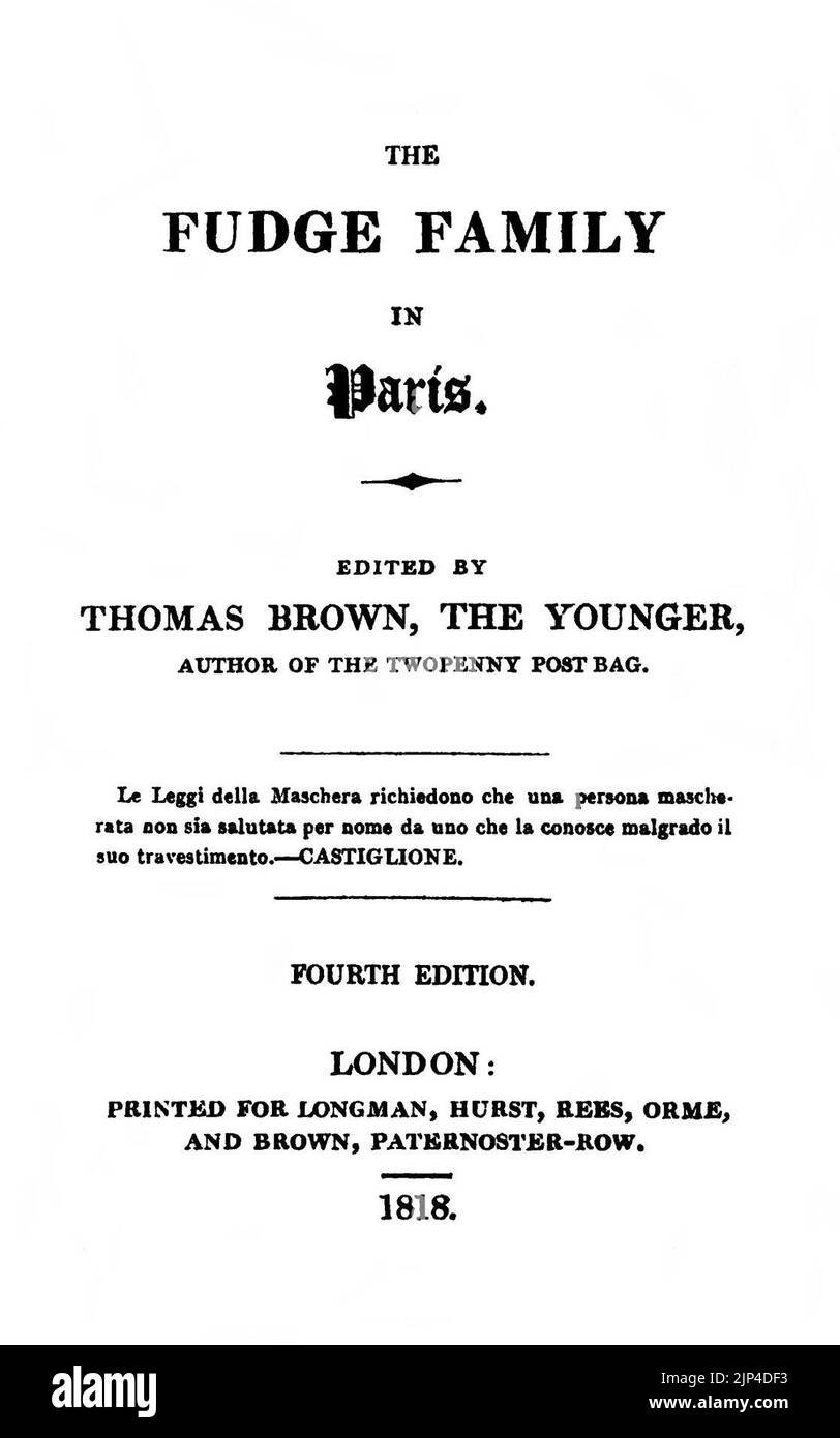 The Fudge Family in Paris Stock Photo Alamy