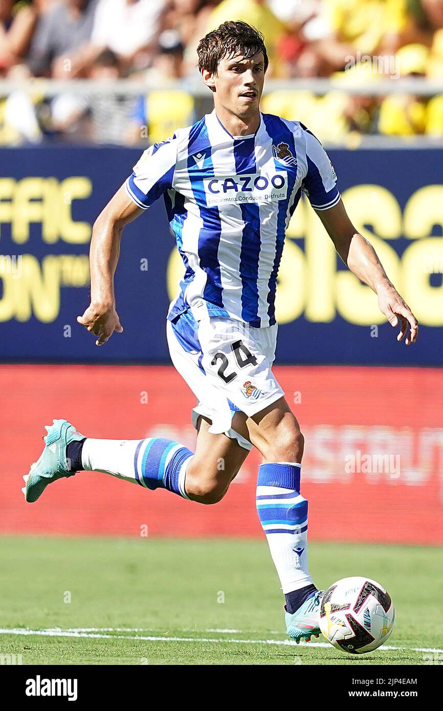 Real Sociedad's Robin Le Normand during La Liga match on August 14, 2022 in Cadiz, Spain. (Photo Real Sociedad's Robin Le Normand during La Liga match on August 14, 2022 in Cadiz, Spain. (Photo