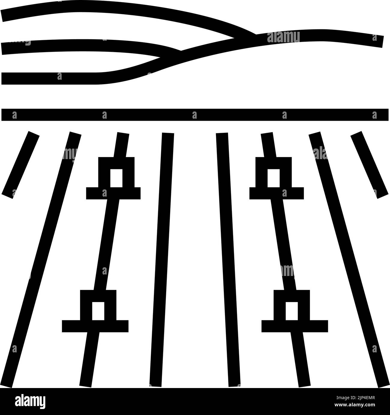 cultivated field smart farm line icon vector illustration Stock Vector ...