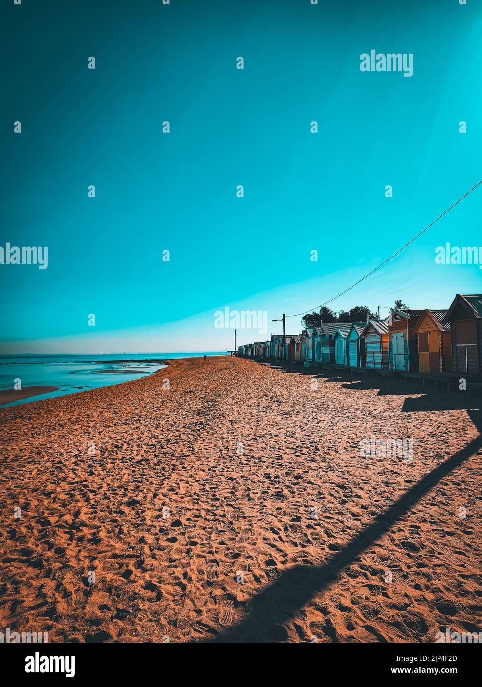 Melbourne bath house with thousands footprints Stock Photo - Alamy