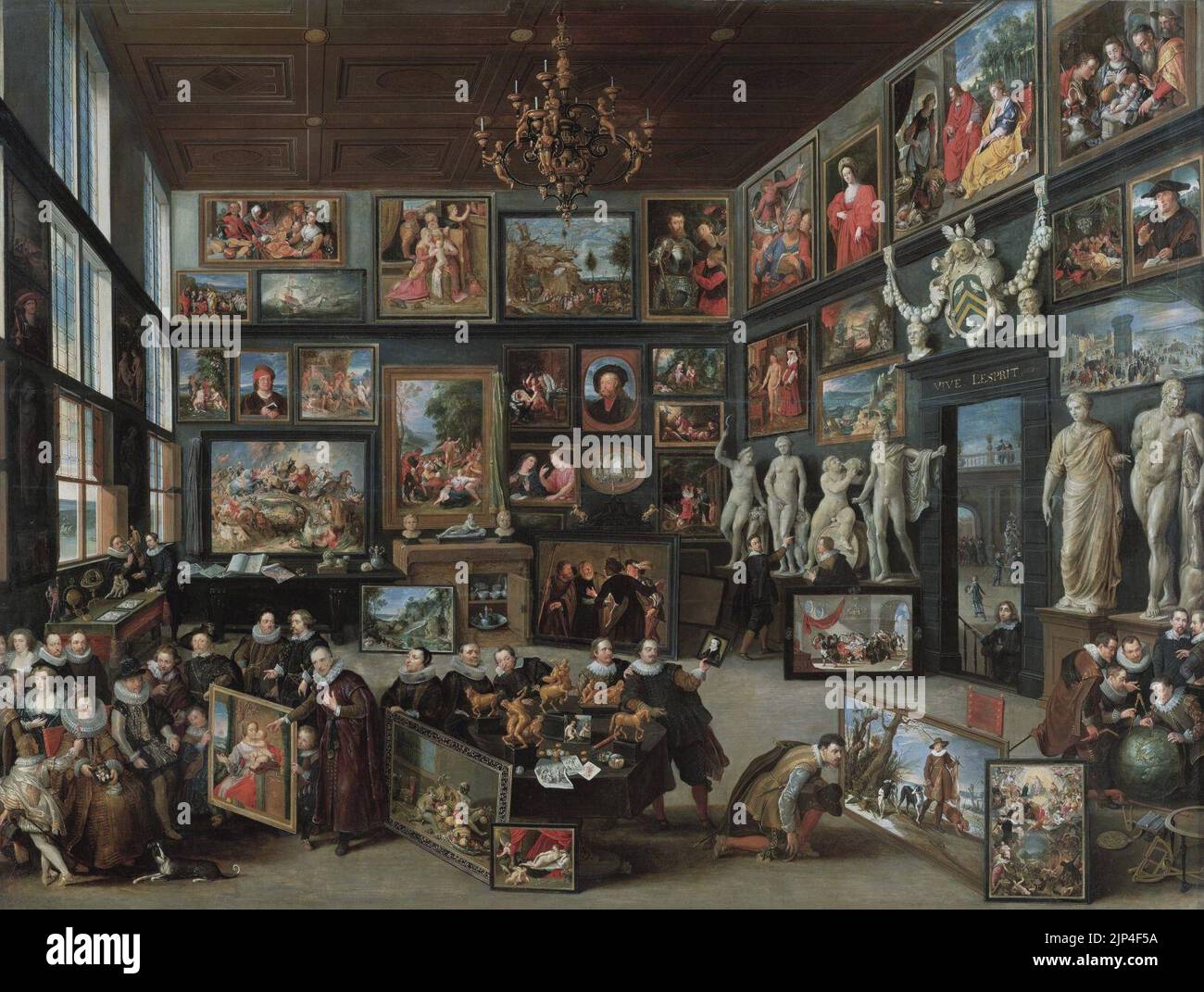 The Gallery of Cornelis van der Geest, by Willem van Haecht Stock Photo