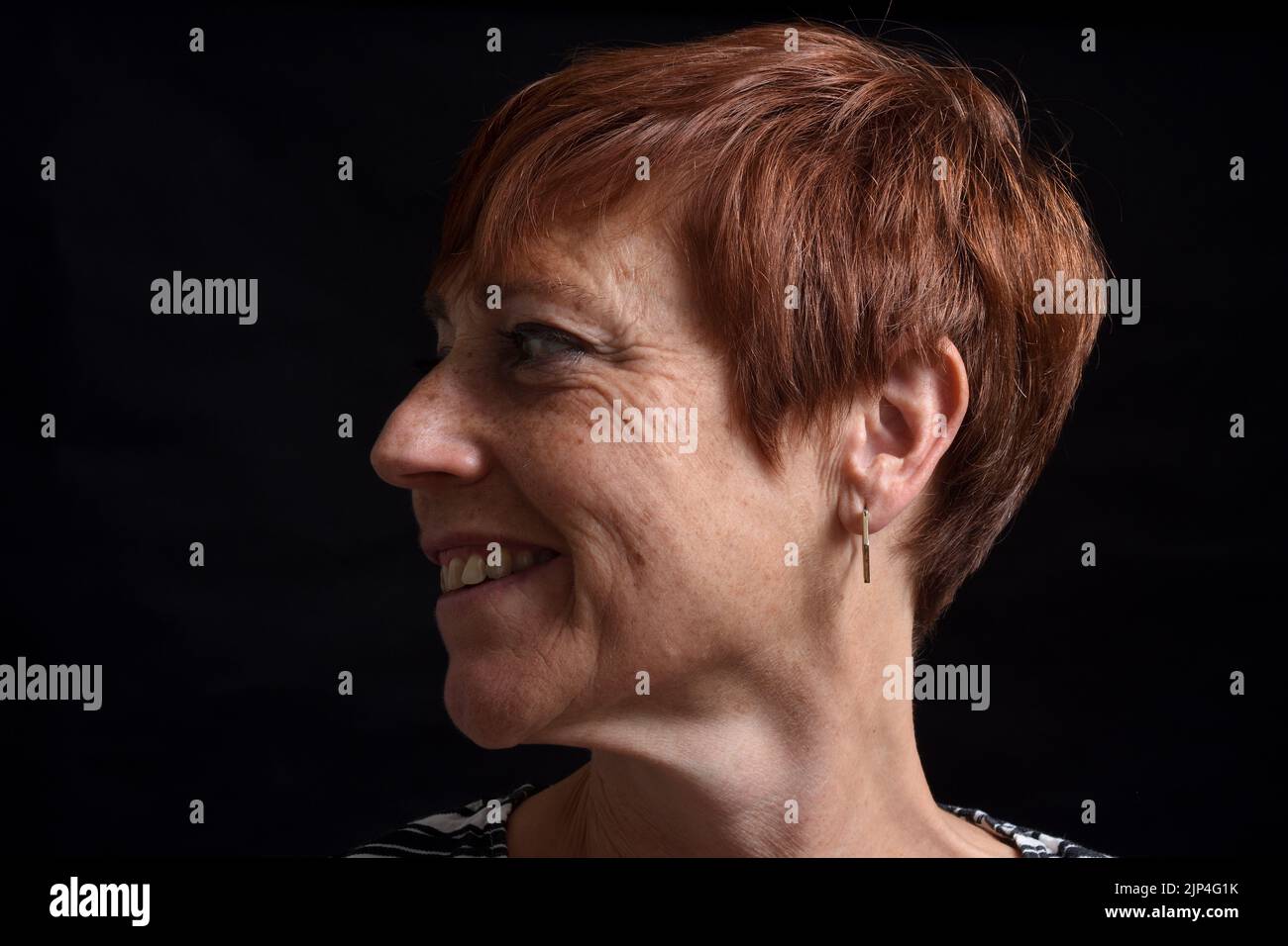 Profile mature black woman looking up hi-res stock photography and ...