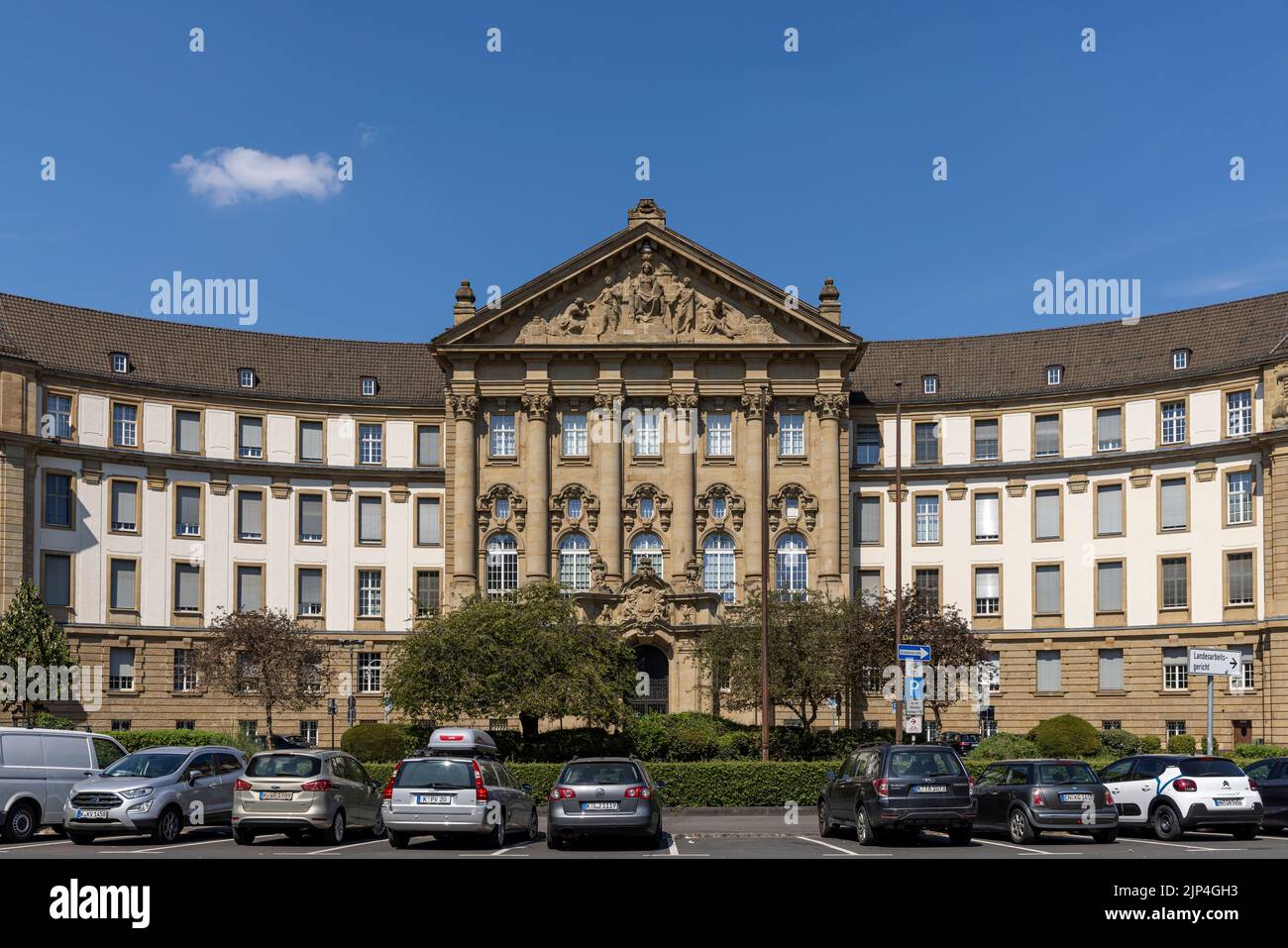 Prominent court house in Cologne on a bright summer day Stock Photo