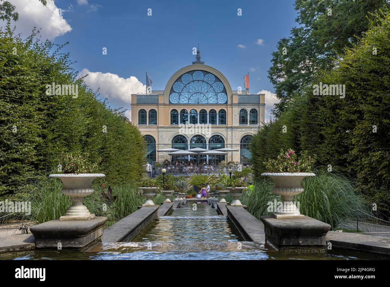 Cologne Botanical garden and Flora -building on a bright summer day Stock Photo