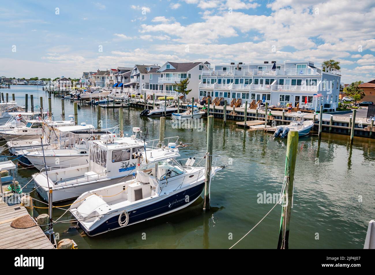 Recreational Boats and Condos at the Jersey Shore, Point Pleasant NJ