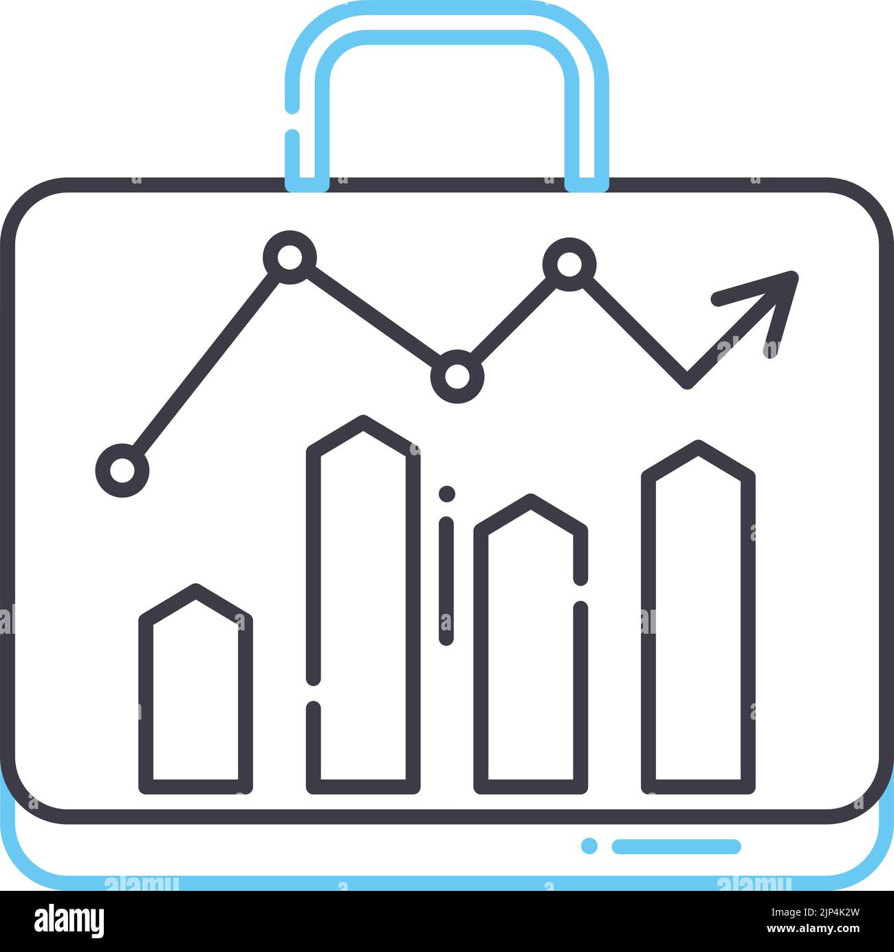 business analysis line icon, outline symbol, vector illustration ...