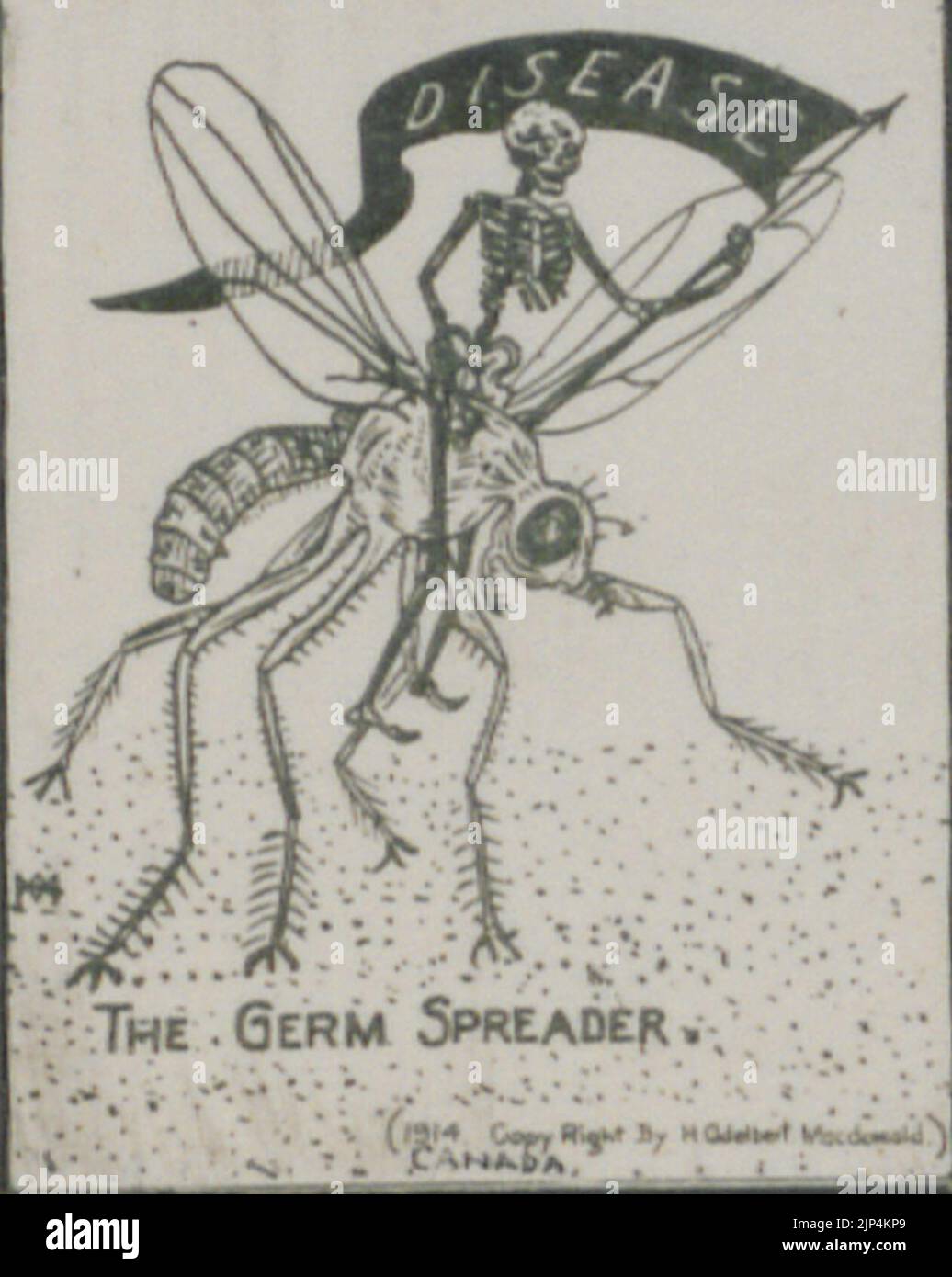 The Germ Spreader (cartoon Stock Photo - Alamy