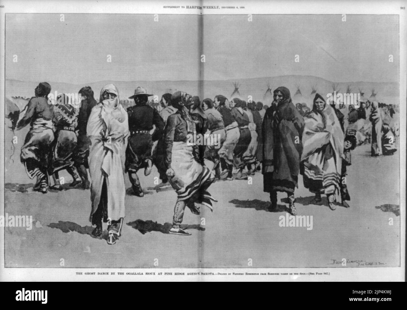 The Ghost dance by the Ogallala (sic) Sioux at Pine Ridge Agency