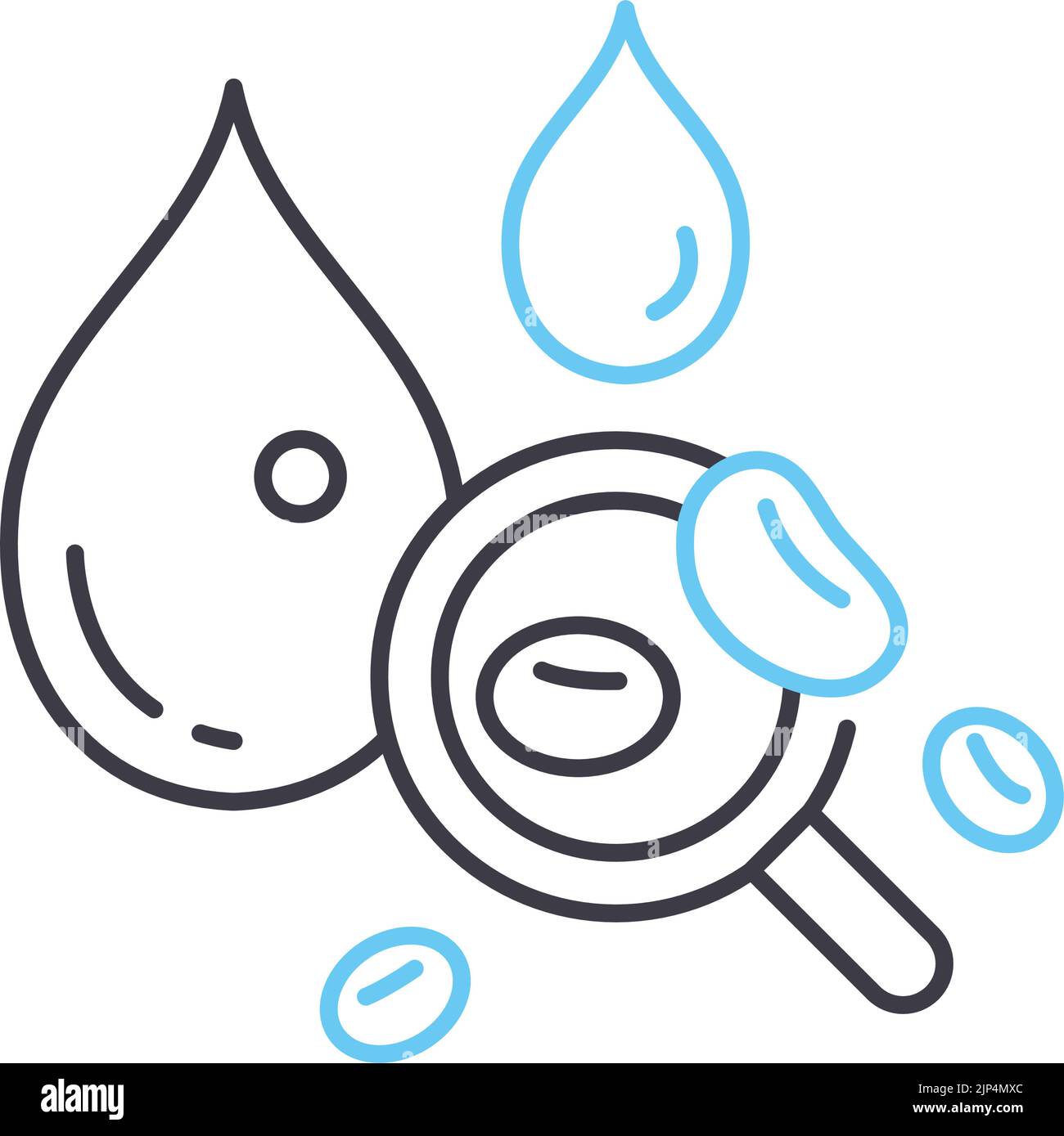 bacteria line icon, outline symbol, vector illustration, concept sign ...
