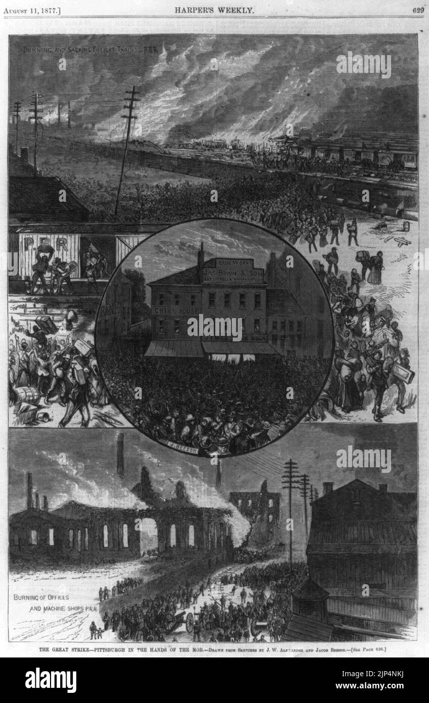 great railroad strike of 1877 timeline