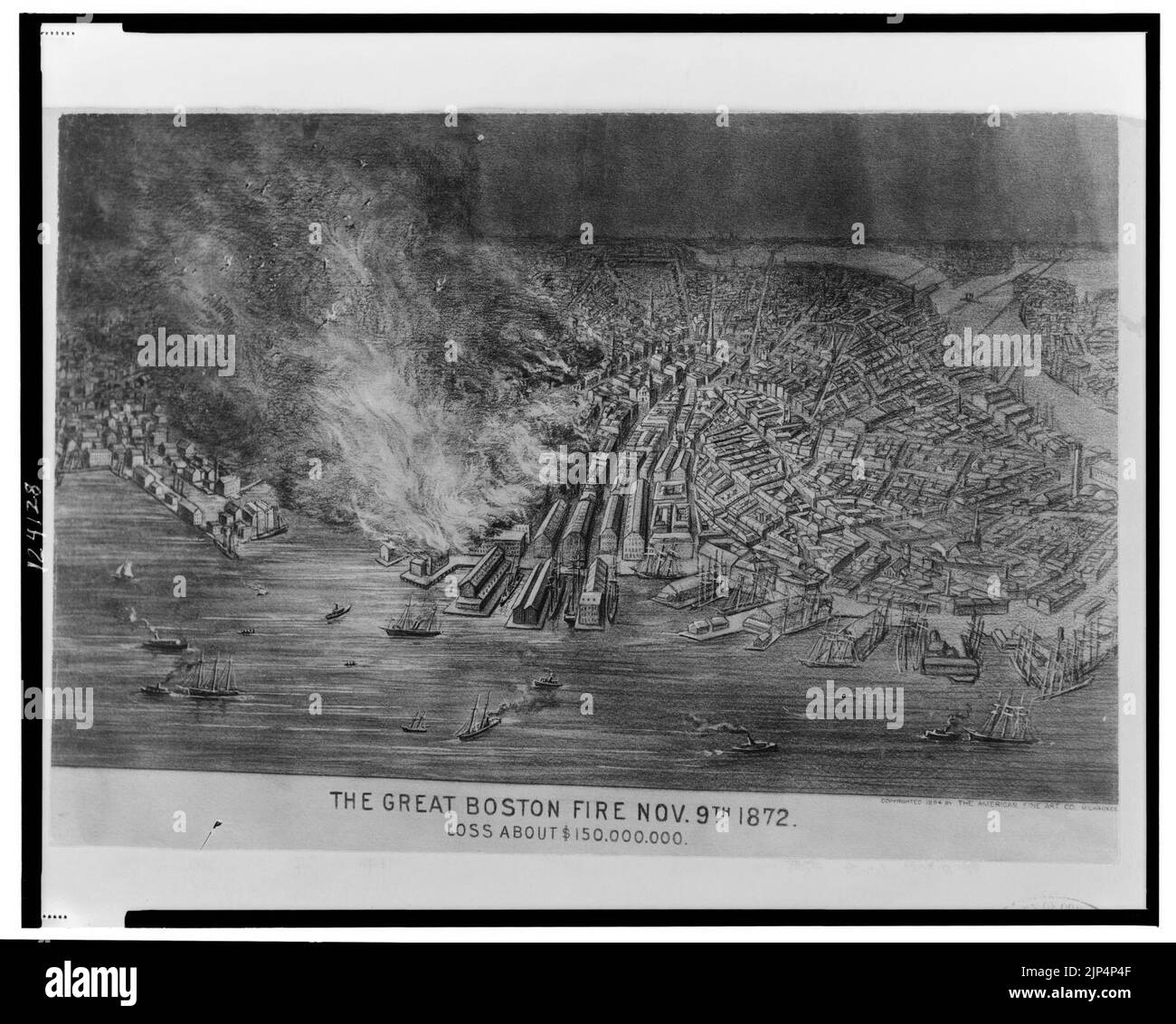 The great Boston fire Nov. 9th 1872-Loss about $150,000,000 Stock Photo