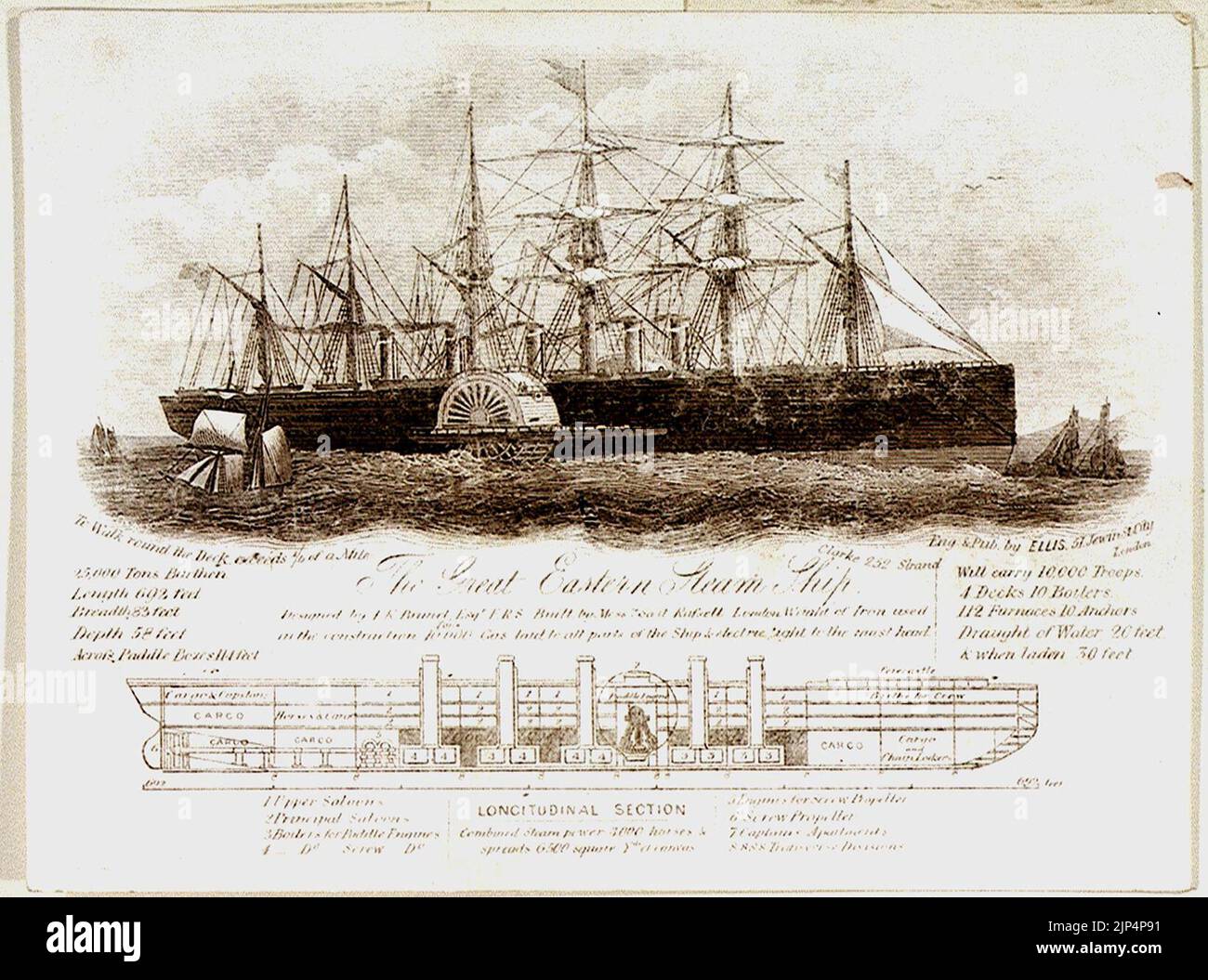 The Great Eastern Steam Ship Designed by I.K. Brunel Esqr. F.R.S. Built