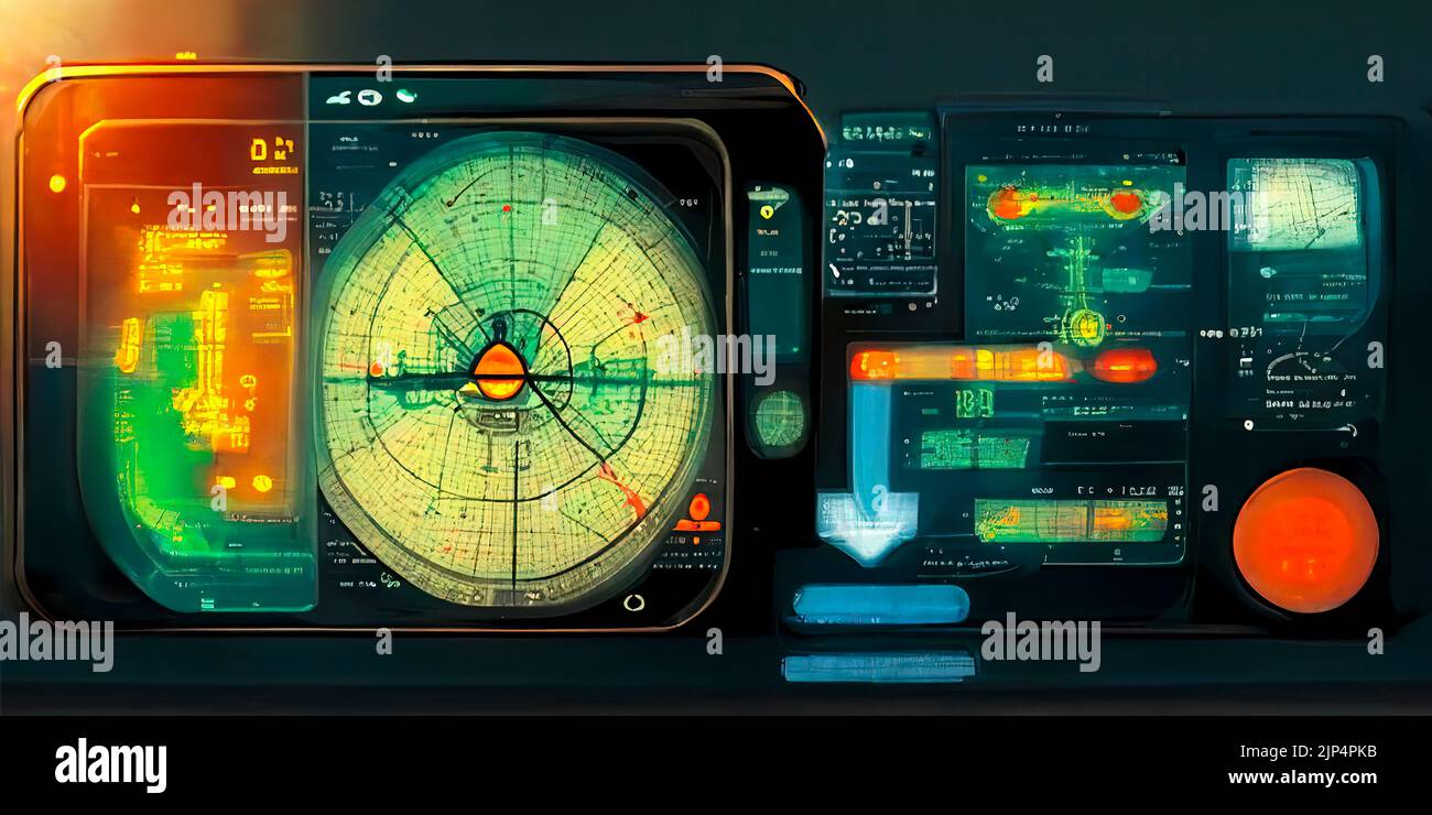 Ships radar circle hi-res stock photography and images - Alamy