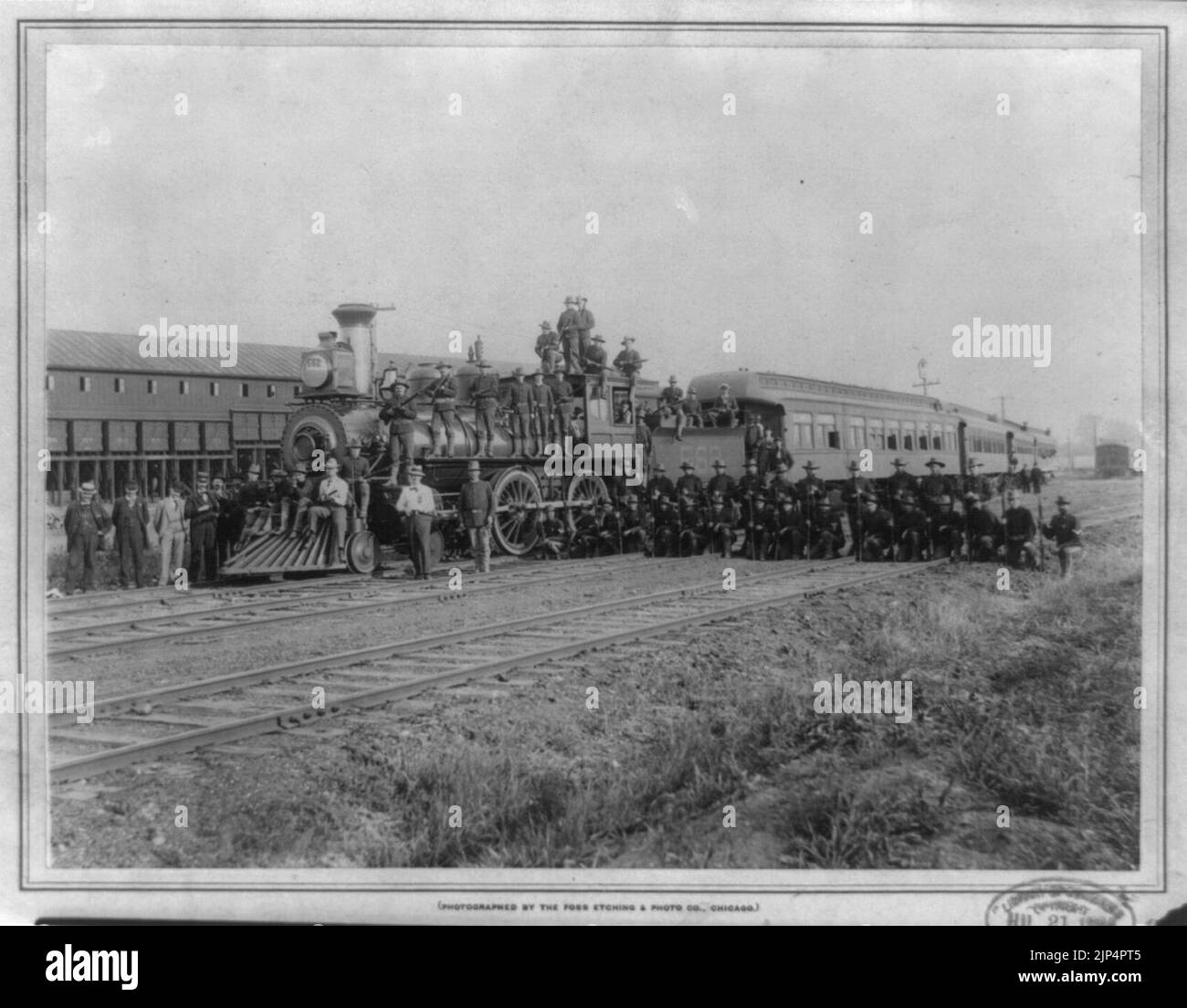 The great railroad strike, 1894 Stock Photo