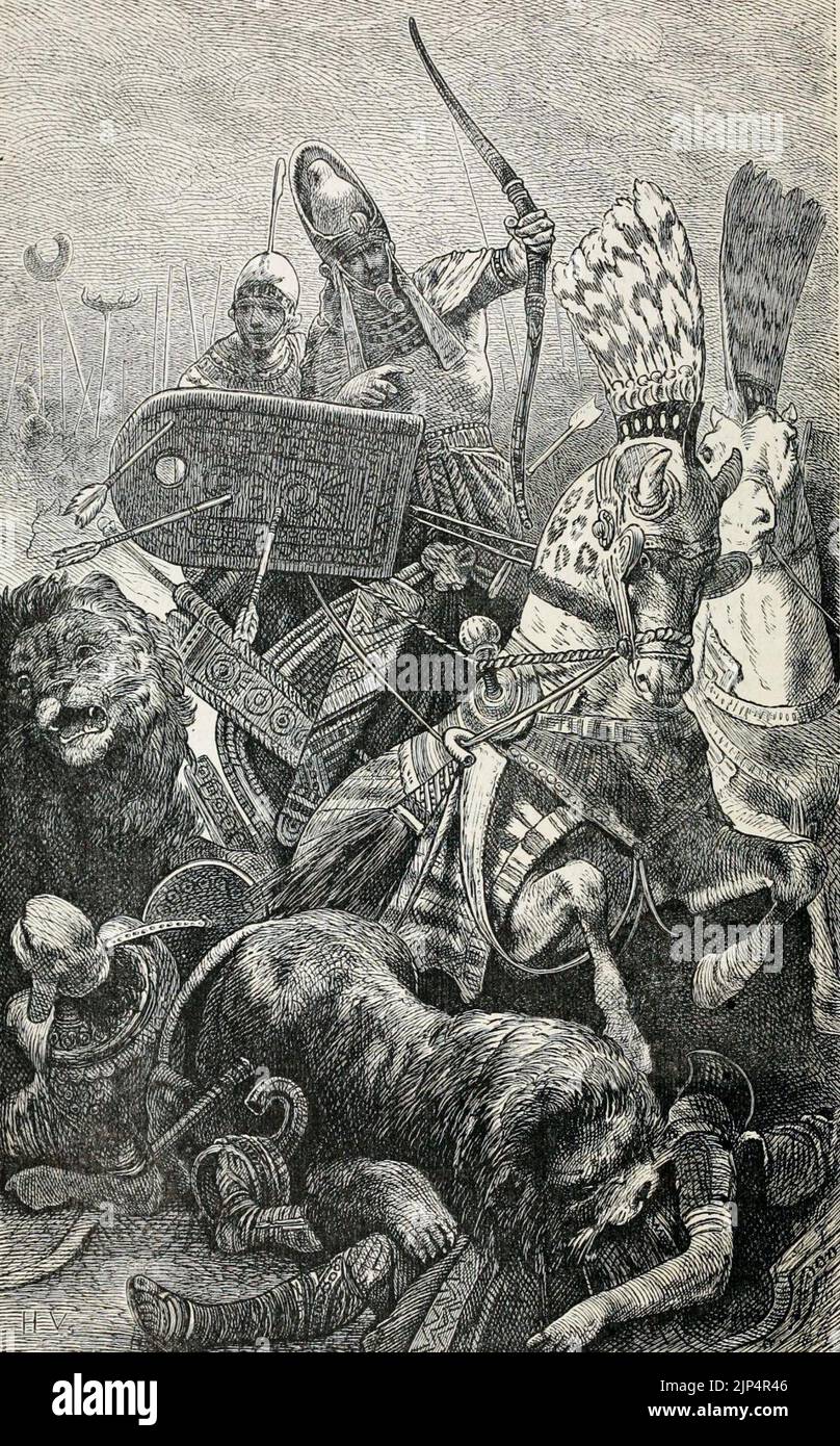 The Great Sesostris (rameses Ii) In The Battle Of Khadesh Stock Photo 