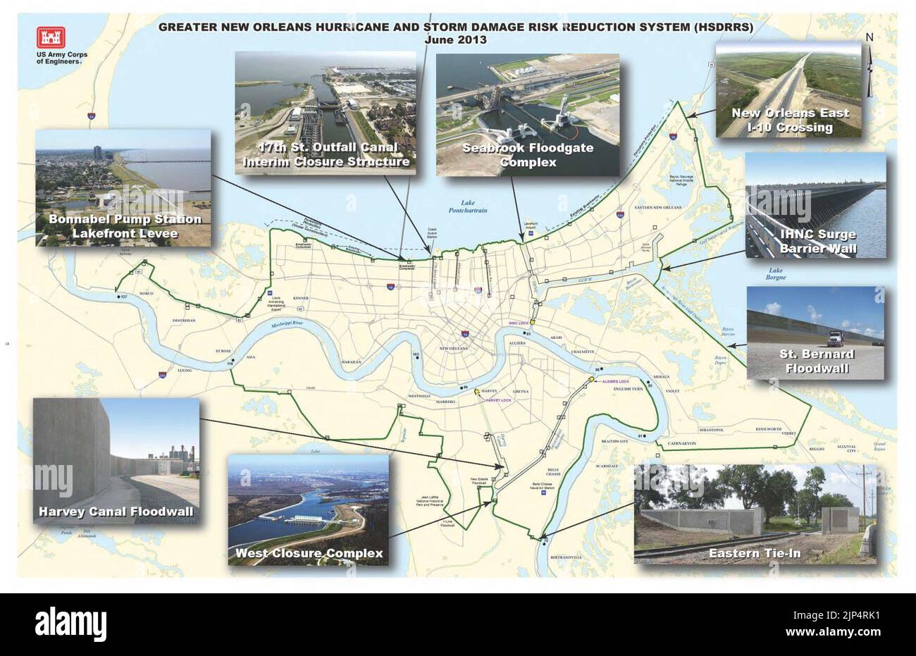 The Greater New Orleans Hurricane & Storm Damage Risk Reduction System 2014 Stock Photo