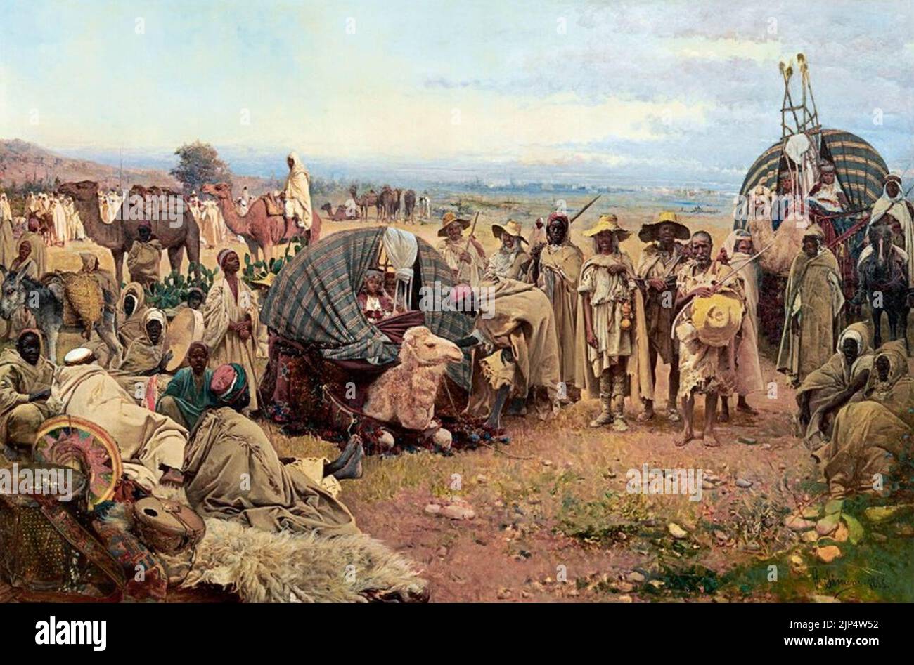 The Halt of the Caravan Stock Photo Alamy