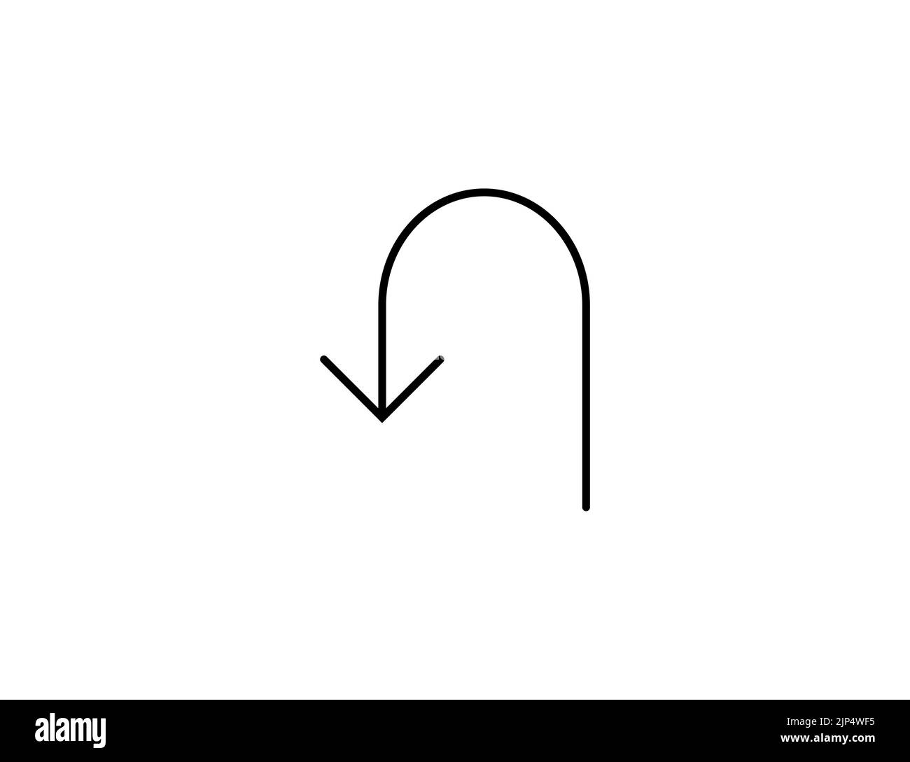 Arrow, direction, U Turn icon. Vector illustration. Stock Vector