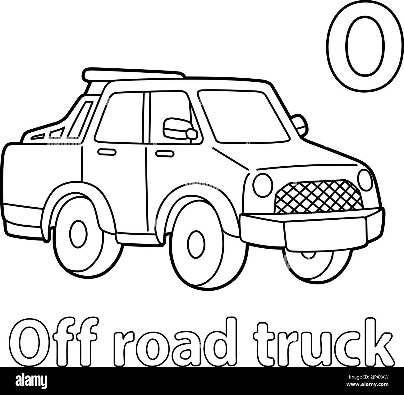 Off Road Truck Alphabet ABC Coloring Page O Stock Vector Image Art off-road-truck-alphabet-abc-coloring-page-o-stock-vector-image-art