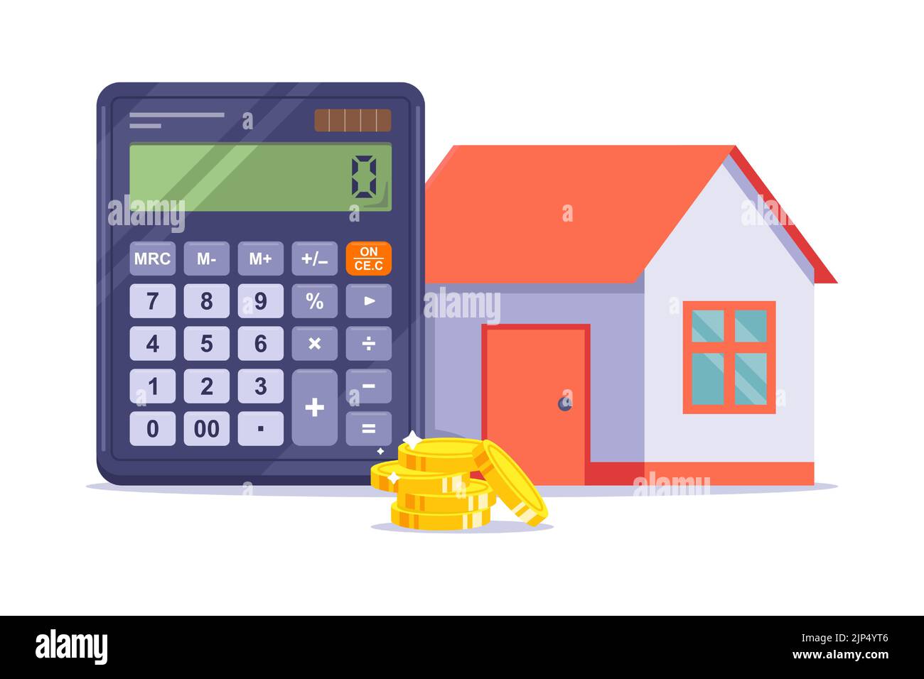 Calculate the cost of a house on a calculator. take a longterm