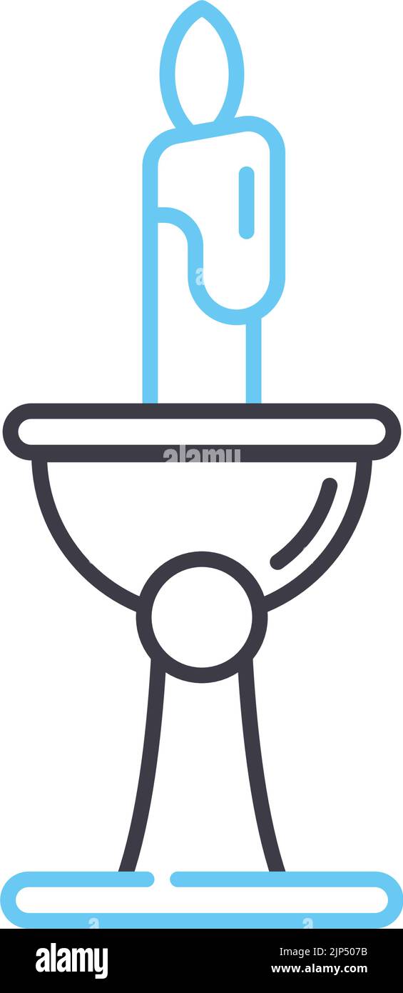 candlestick line icon, outline symbol, vector illustration, concept