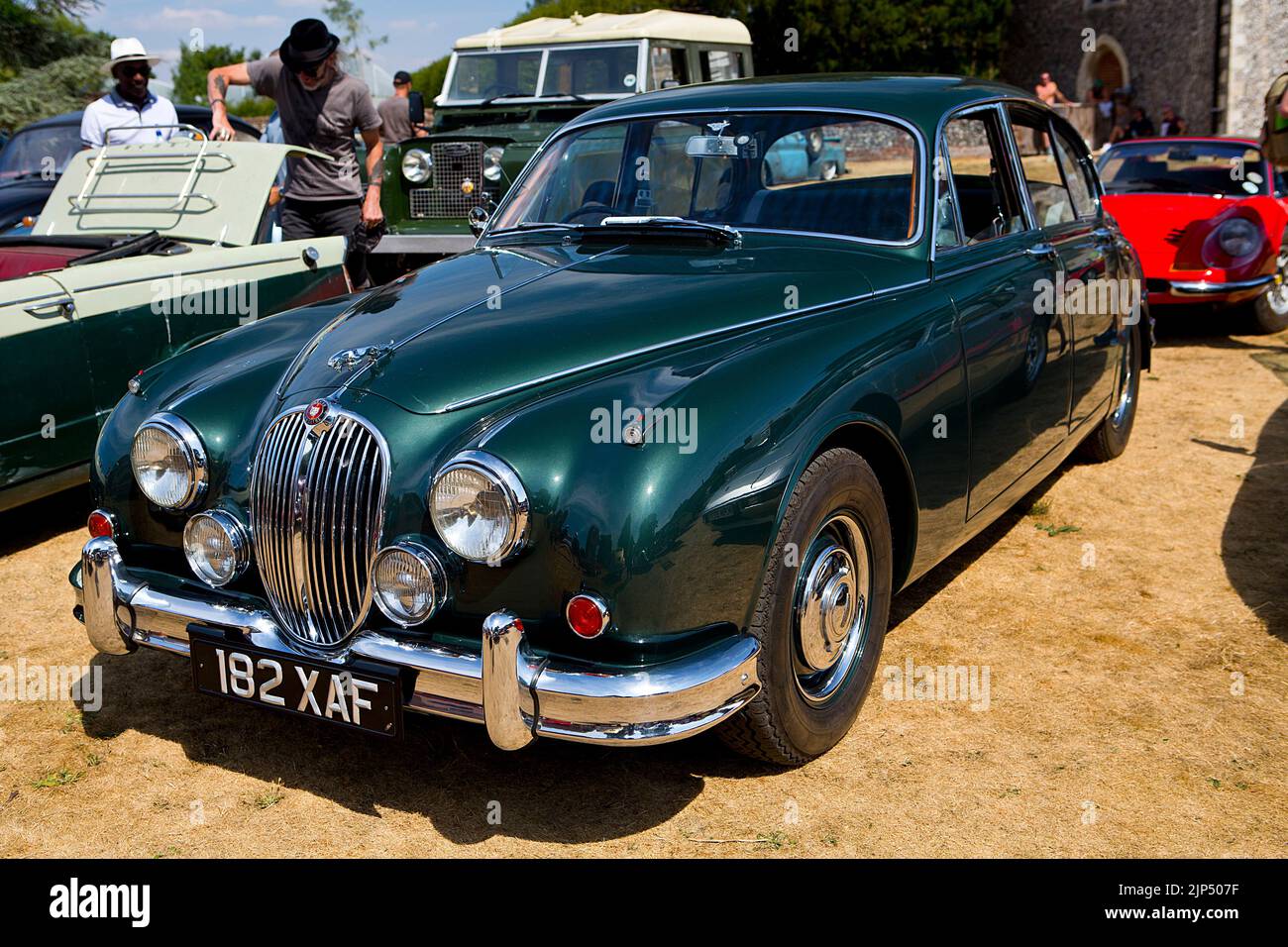 1960s Jaguar Mark 2 at the 'Patina' car show, (a Festival of the Unpresentable & a celebration of the Unrestored), at Lullingstone Castle, Eynsford, K Stock Photo