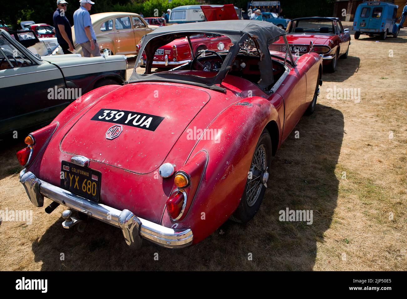 MGA at the 'Patina' car show, (a Festival of the Unpresentable & a celebration of the Unrestored), at Lullingstone Castle, Eynsford, Kent, on 14th Aug Stock Photo