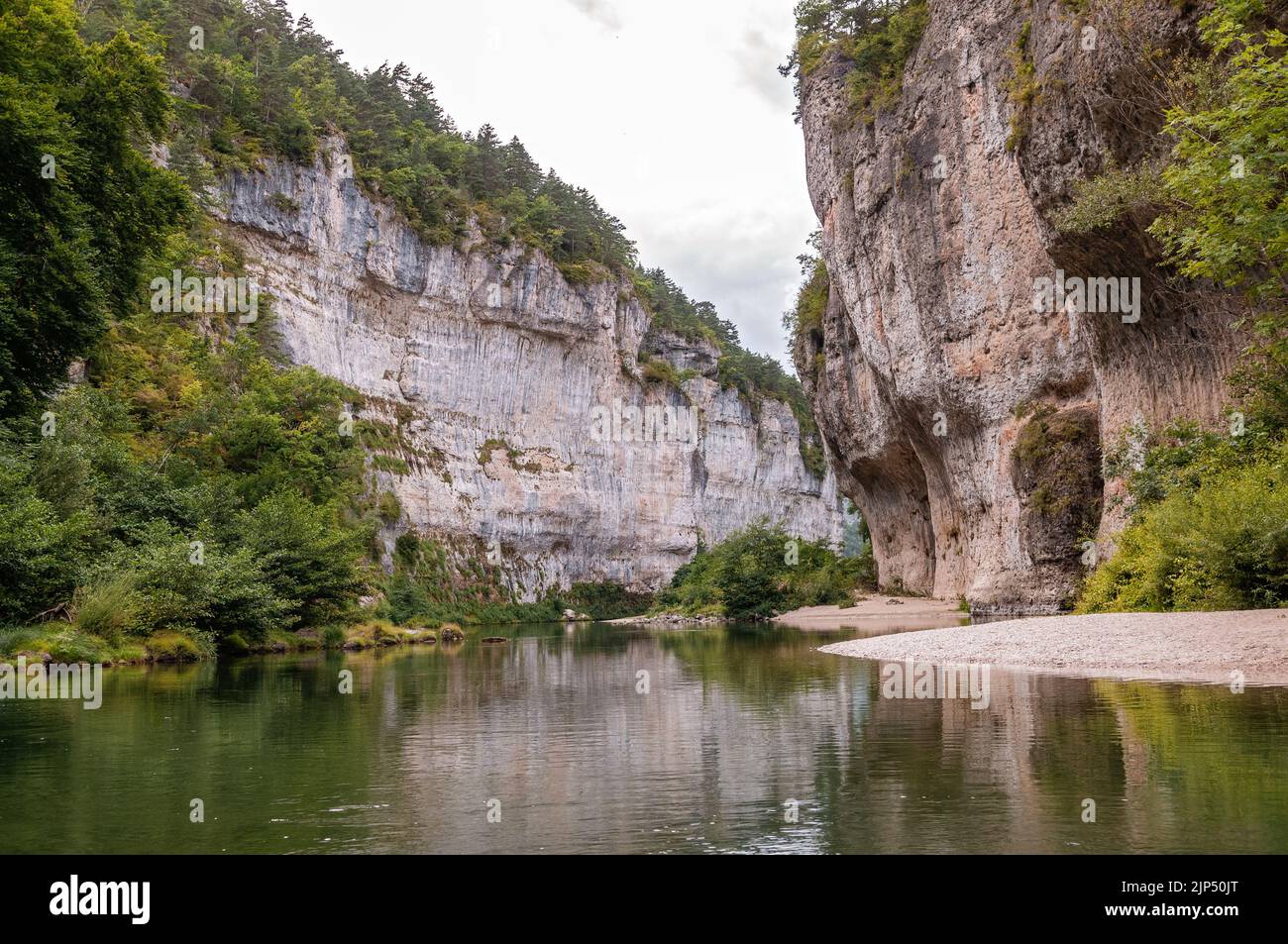 Cliffs in the Gorges du Tarn, Lozere, France Stock Photo