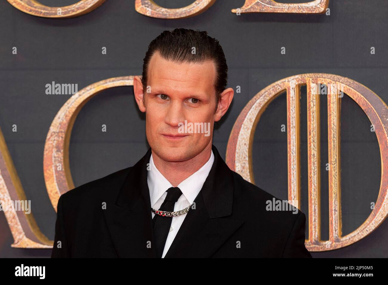 London, UK.  15 August 2022. Cast member Matt Smith attends the Sky Group Premiere in Leicester Square Gardens of ‘House of the Dragon’, the new series based on George R.R. Martin’s Fire & Blood novel, set 200 years before the events of ‘Game of Thrones’, and tells the story of the House of Targaryen. The series begins on Sky 22 August. Credit: Stephen Chung / EMPICS / Alamy Live News Stock Photo
