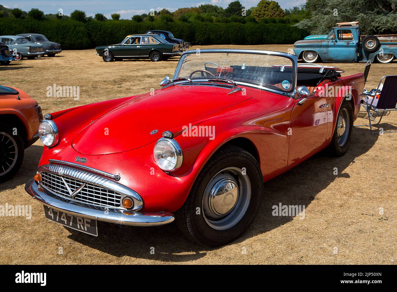 Early 1960s Daimler Dart, SP 250 at the 'Patina' car show, (a Festival of the Unpresentable & a celebration of the Unrestored), at Lullingstone Castle Stock Photo