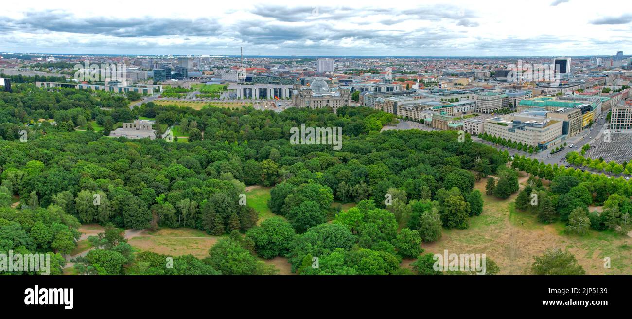 Brandenburg Gate in Berlin, Germany aerial view Stock Photo Alamy