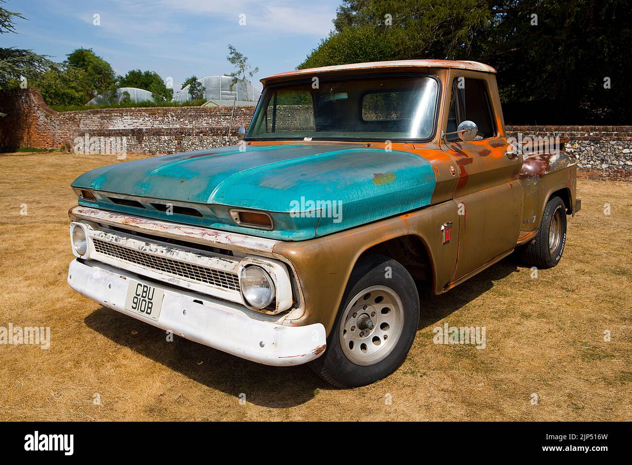 1950s Chevrolet Pick-Up truck at the 'Patina' car show, (a Festival of the Unpresentable & a celebration of the Unrestored), at Lullingstone Castle, E Stock Photo
