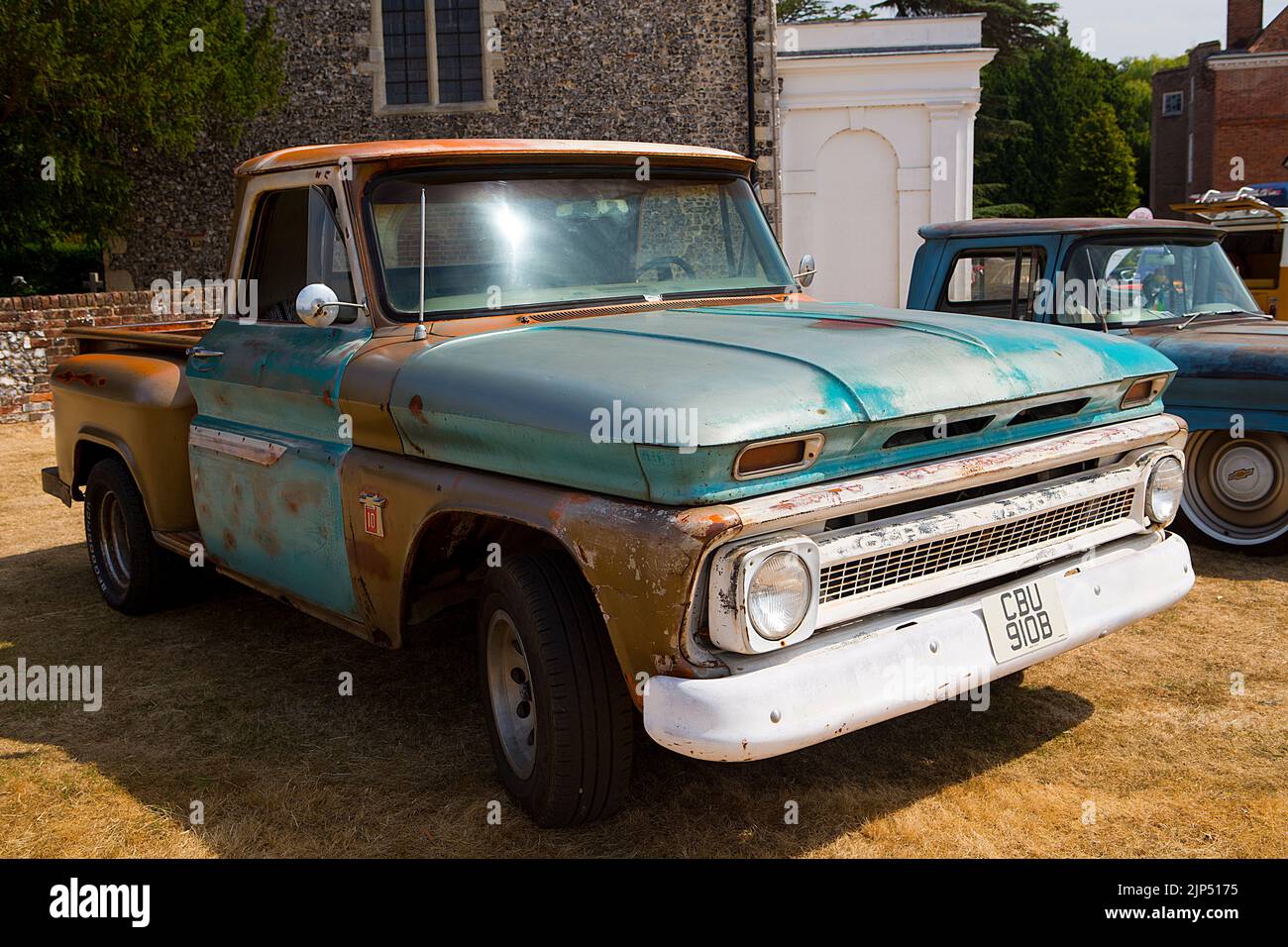 1950s Chevrolet Pick-Up truck at the 'Patina' car show, (a Festival of the Unpresentable & a celebration of the Unrestored), at Lullingstone Castle, E Stock Photo